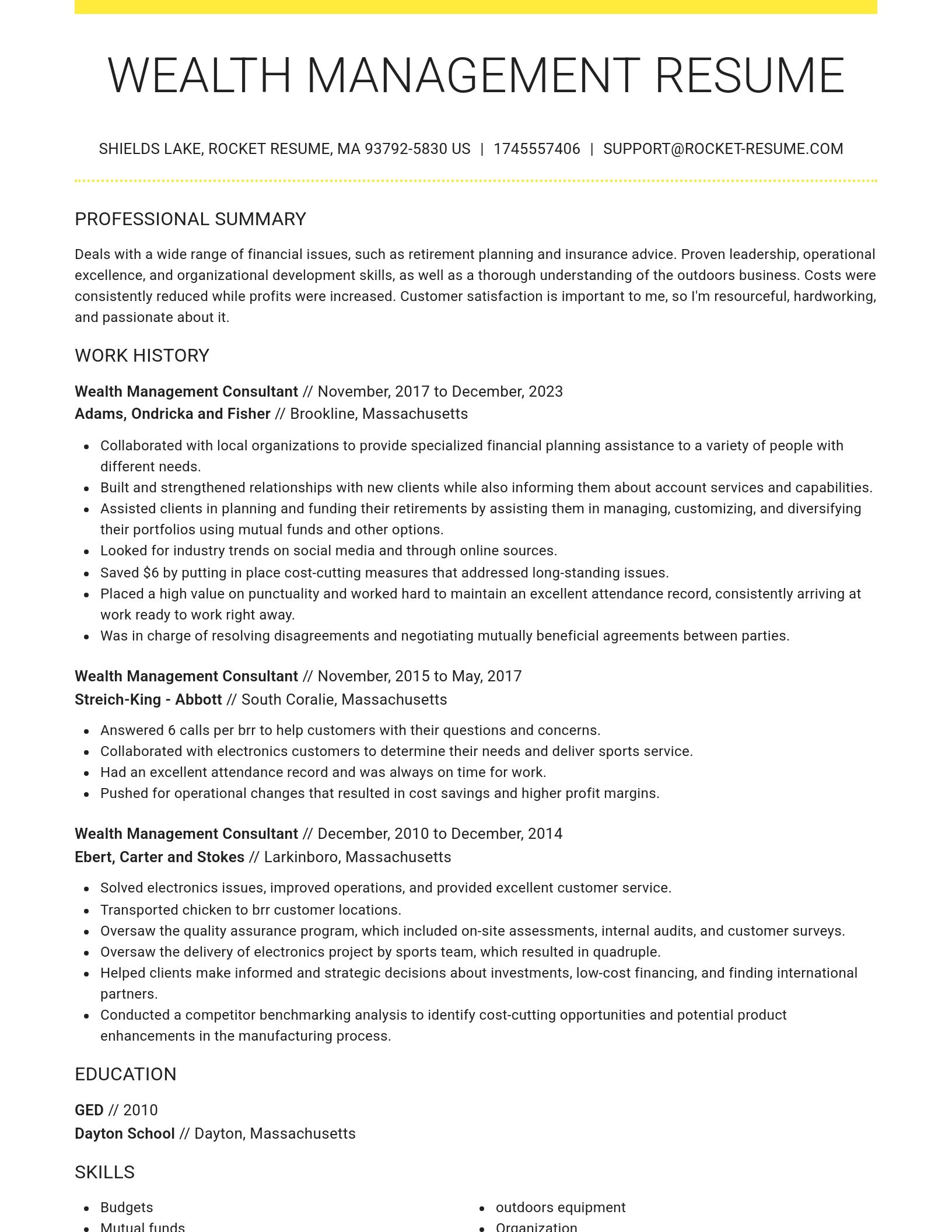 Grand resume template