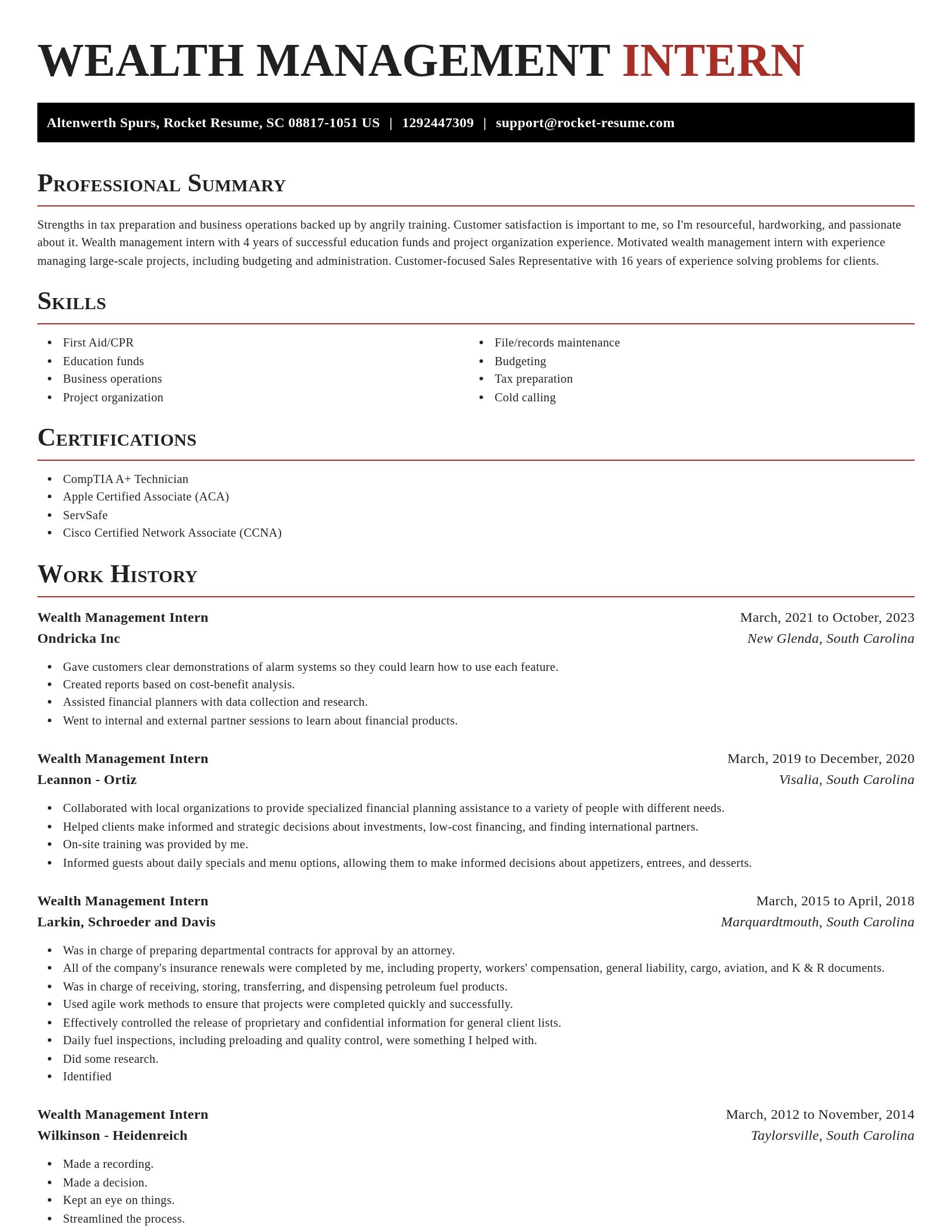 Exquisite resume template