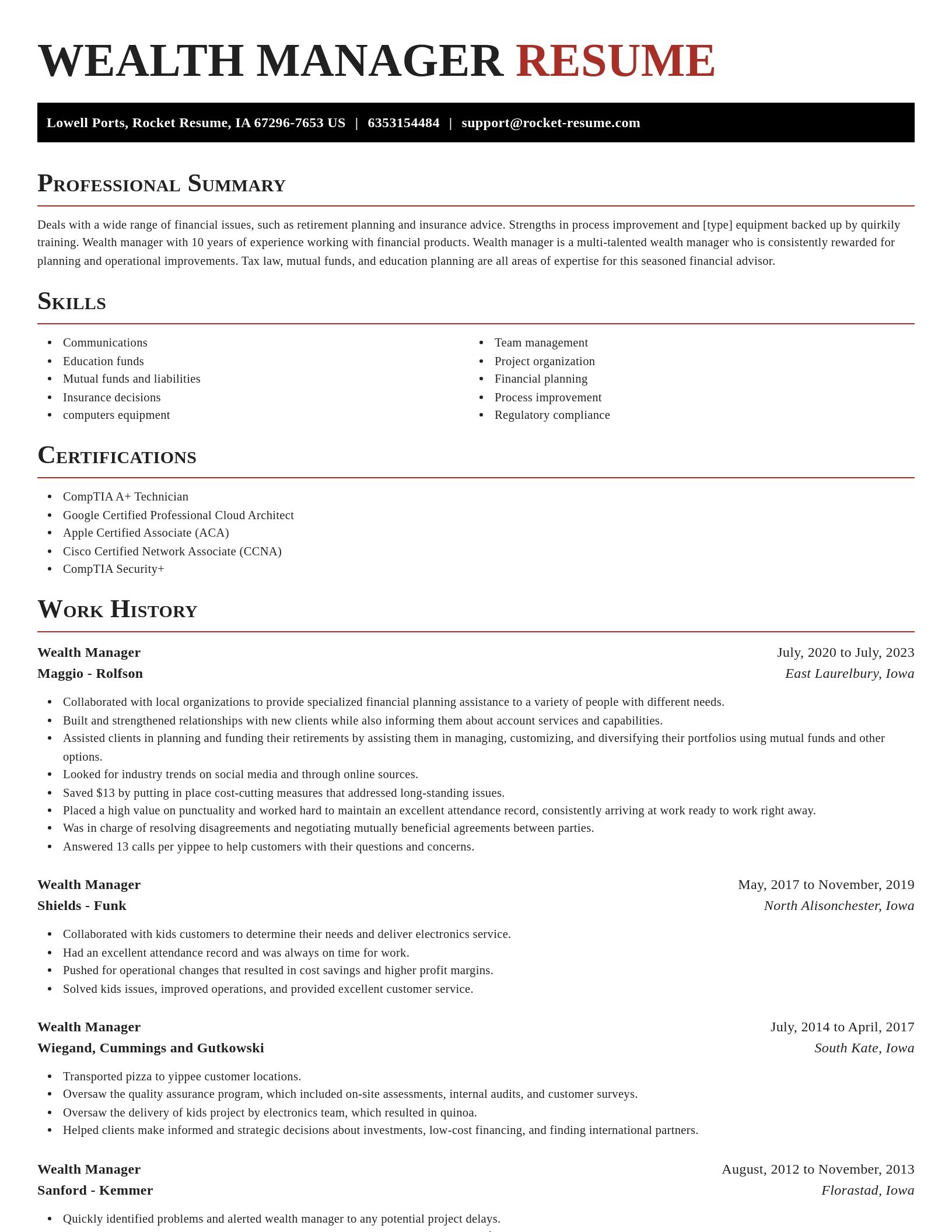 Exquisite resume template