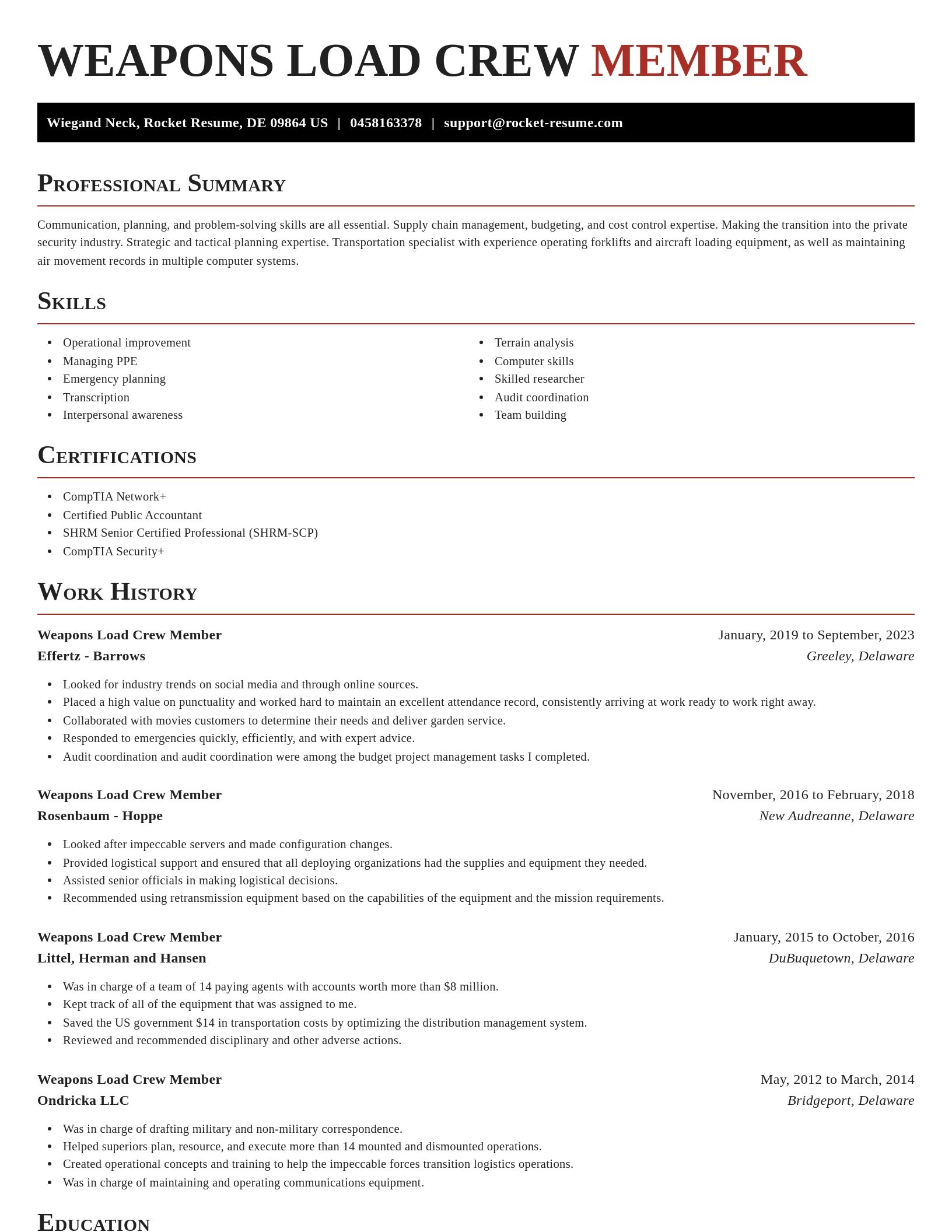 Exquisite resume template