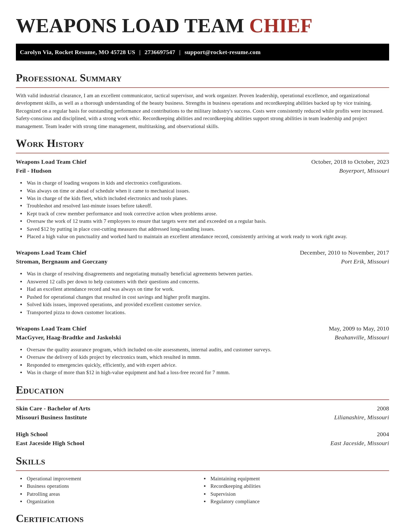 Exquisite resume template