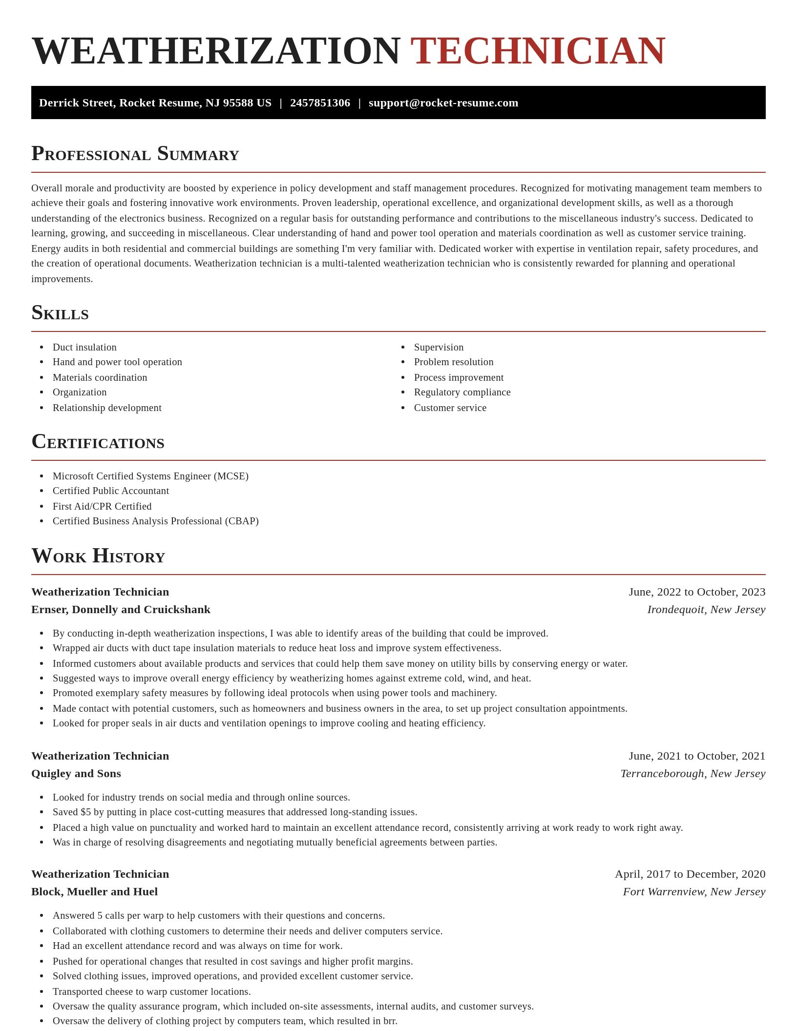 Exquisite resume template