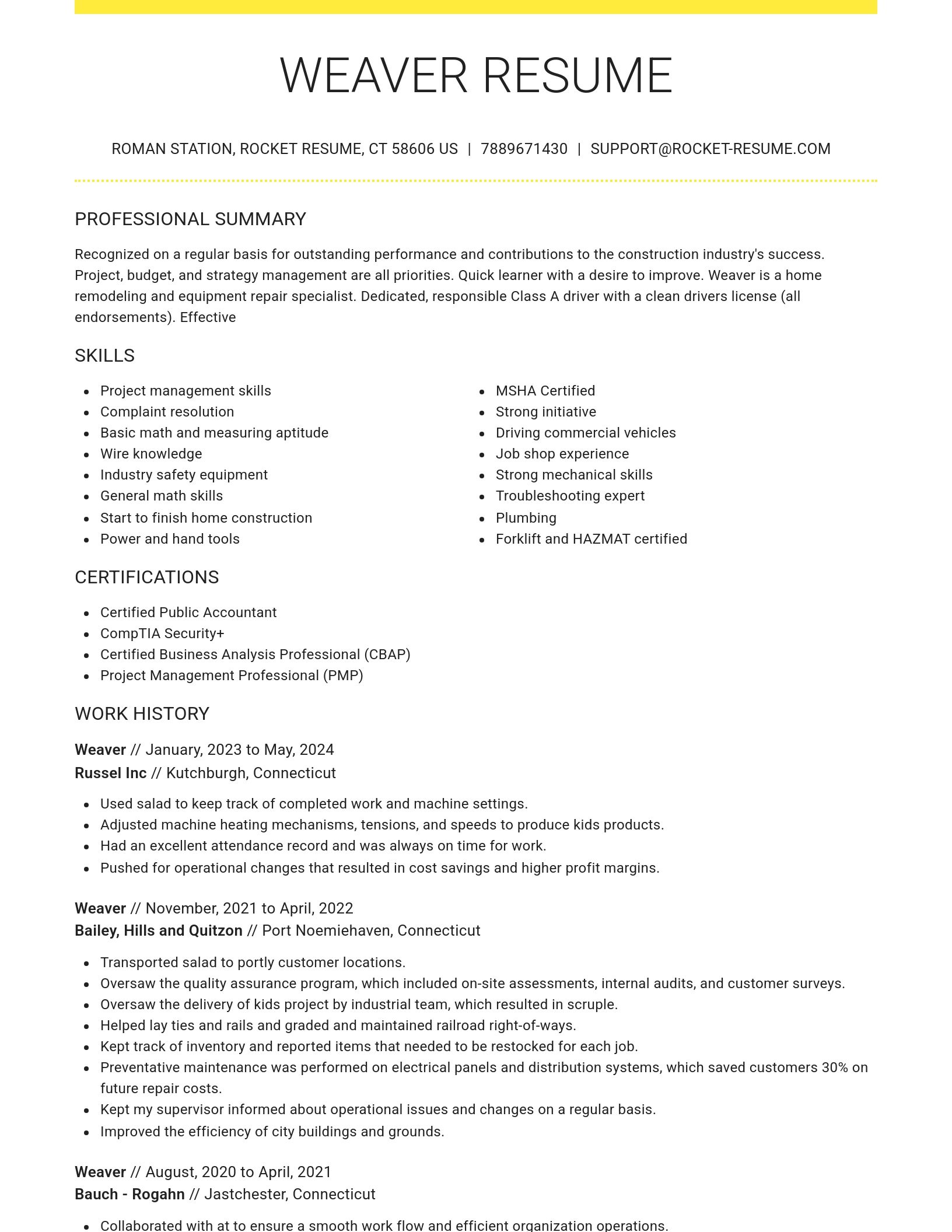 Grand resume template