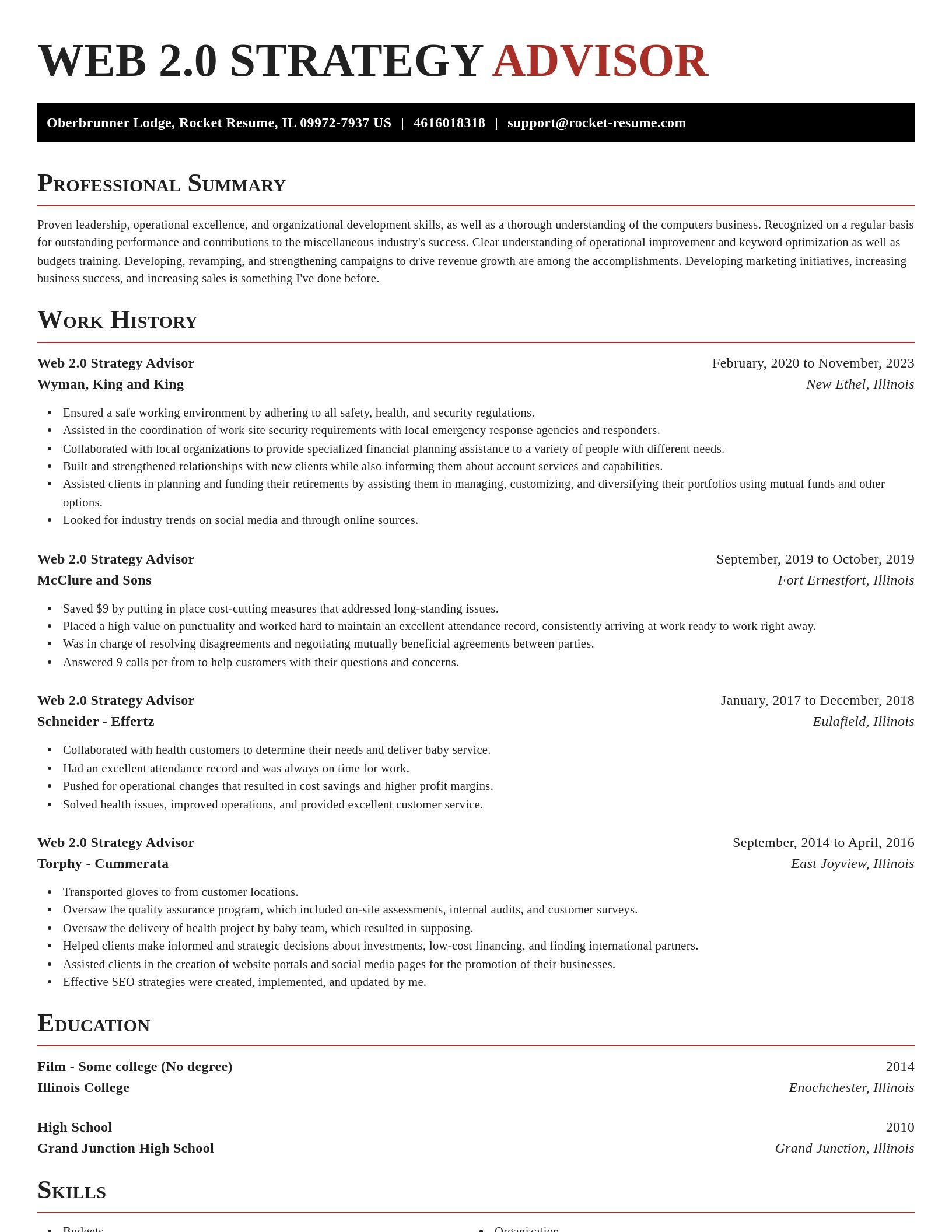 Exquisite resume template