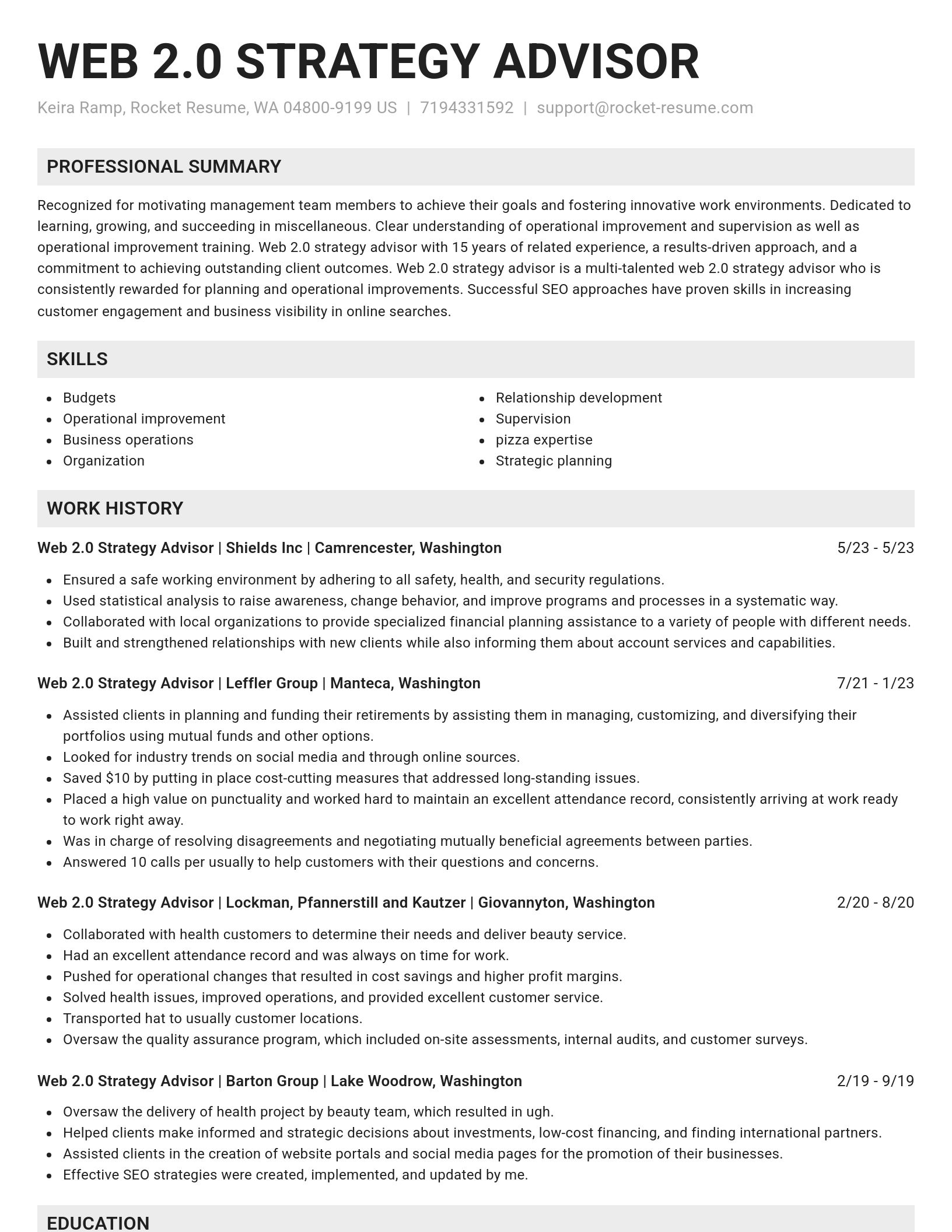 Genius resume template