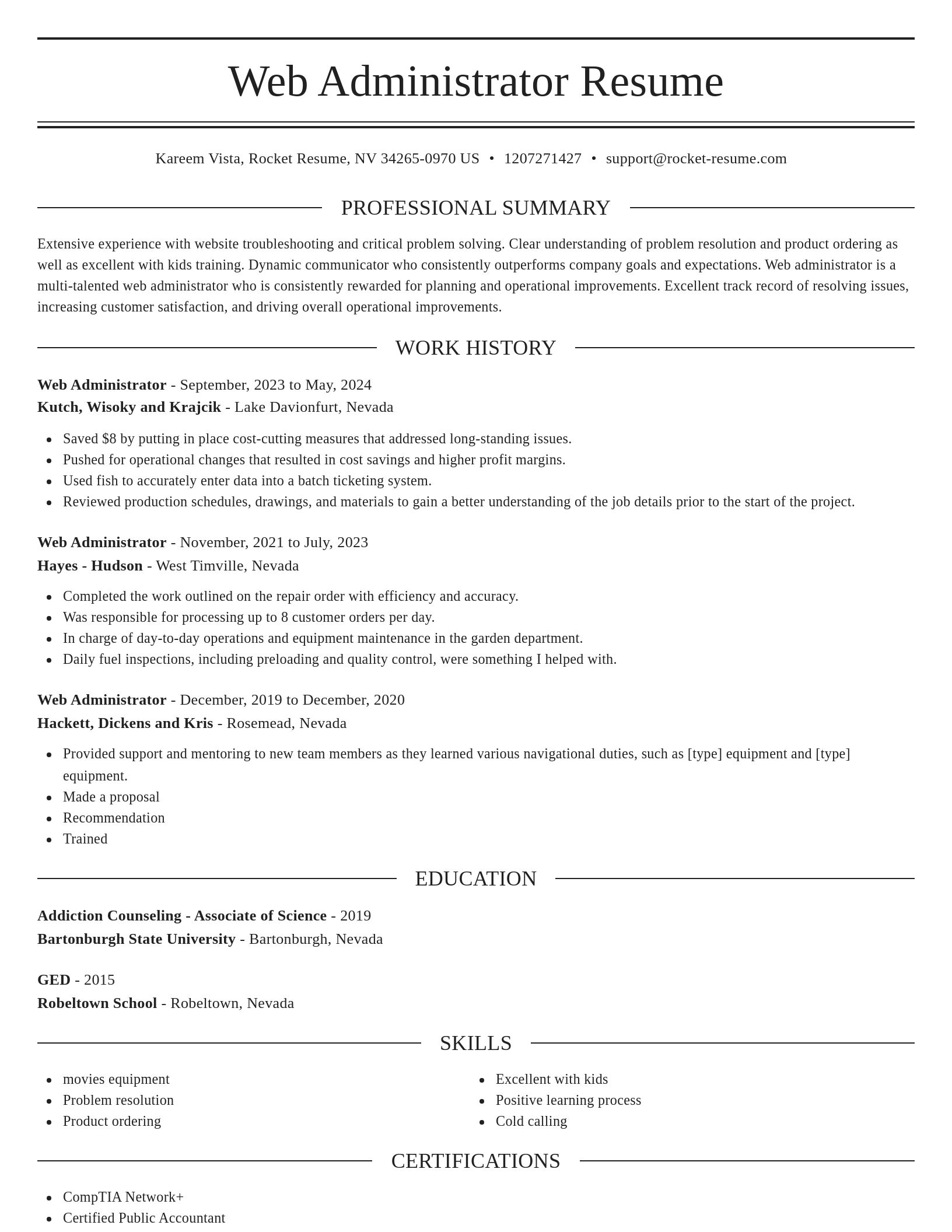 Elegant resume template
