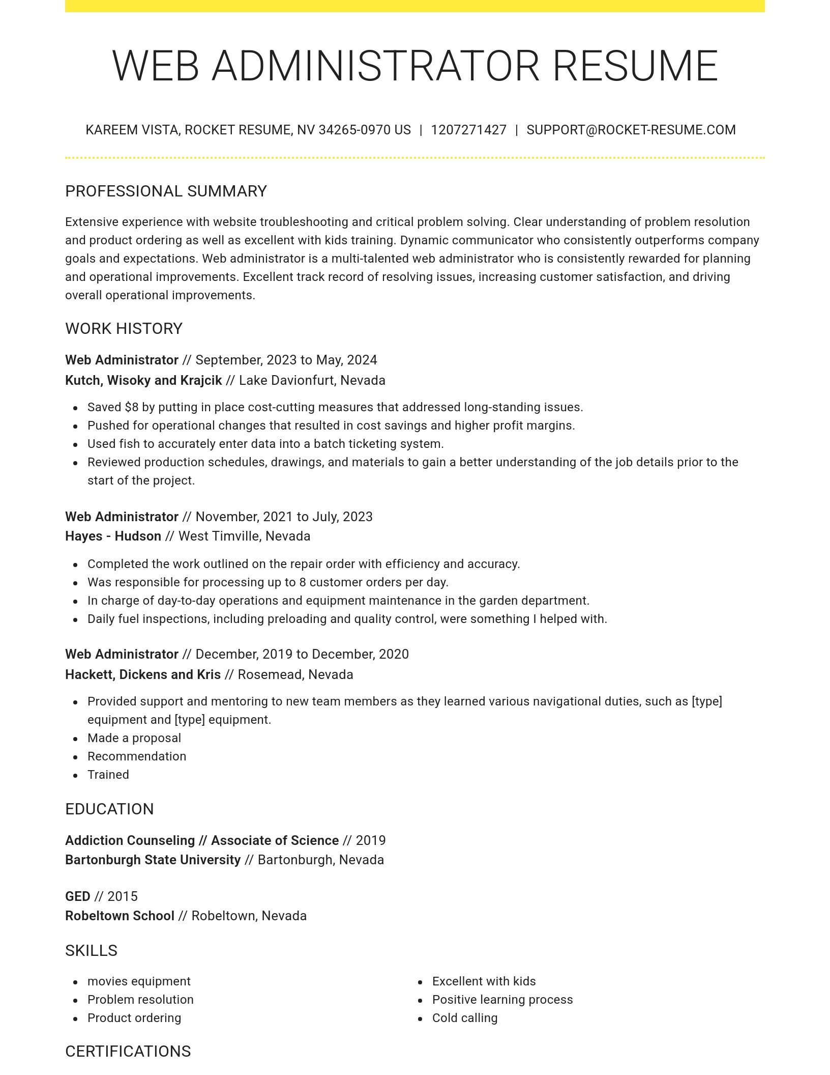 Grand resume template