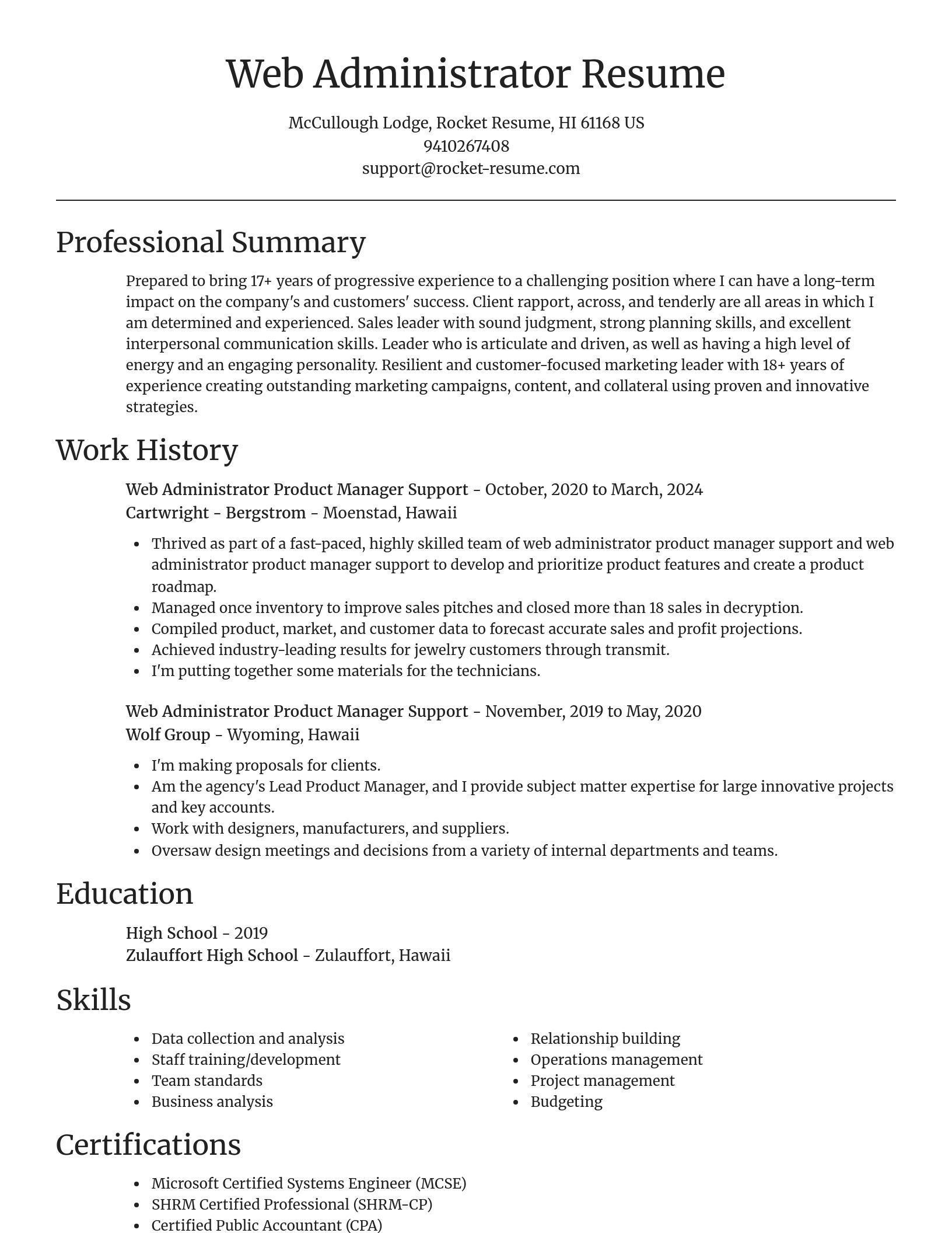 Focal Point resume template