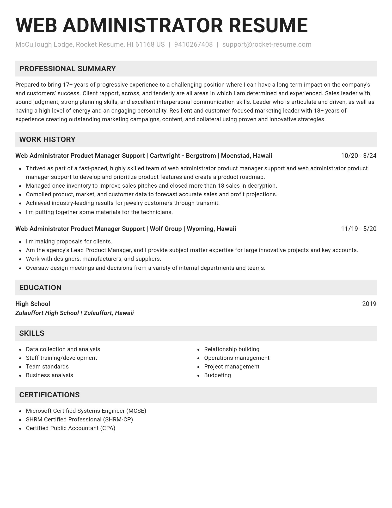 Genius resume template