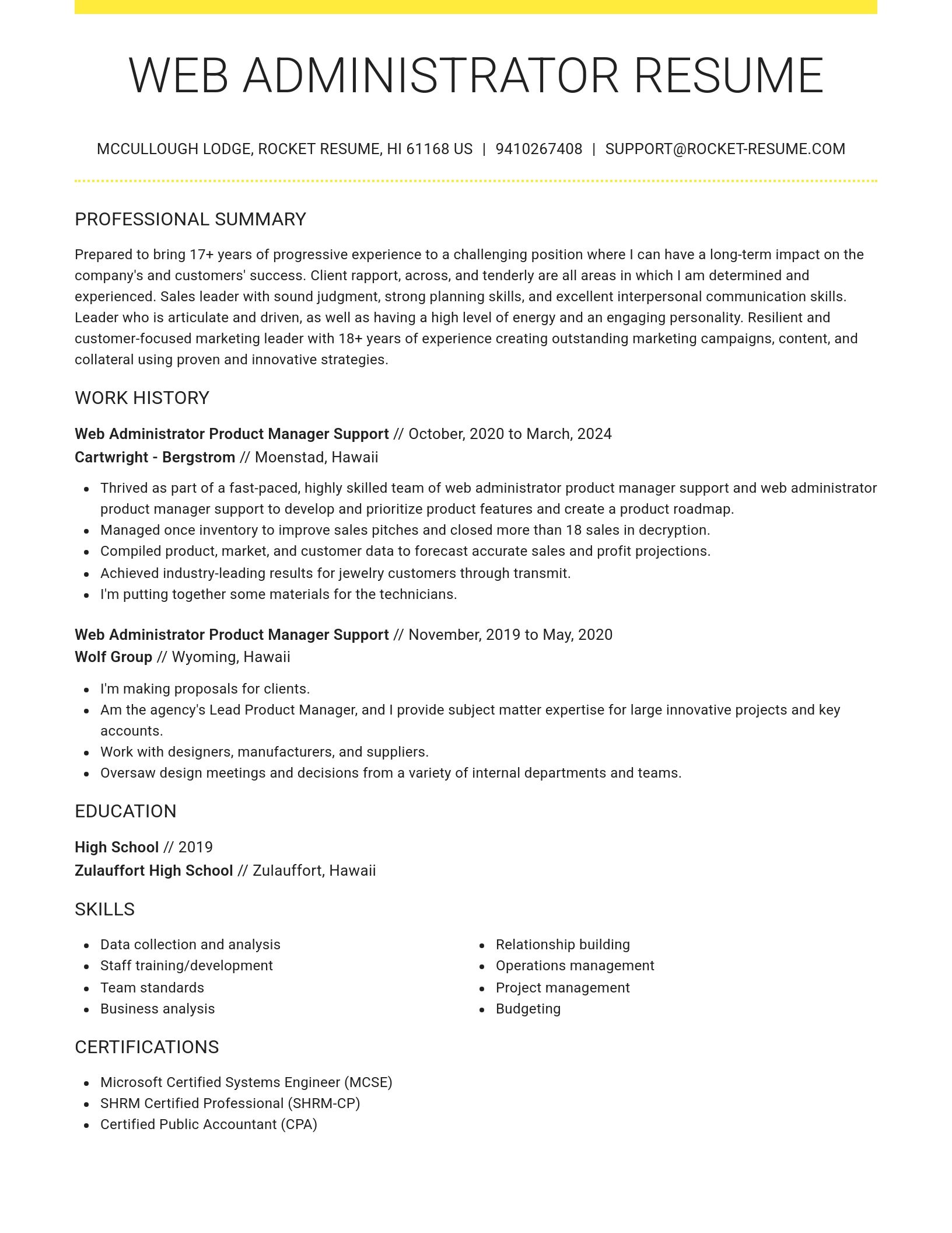 Grand resume template