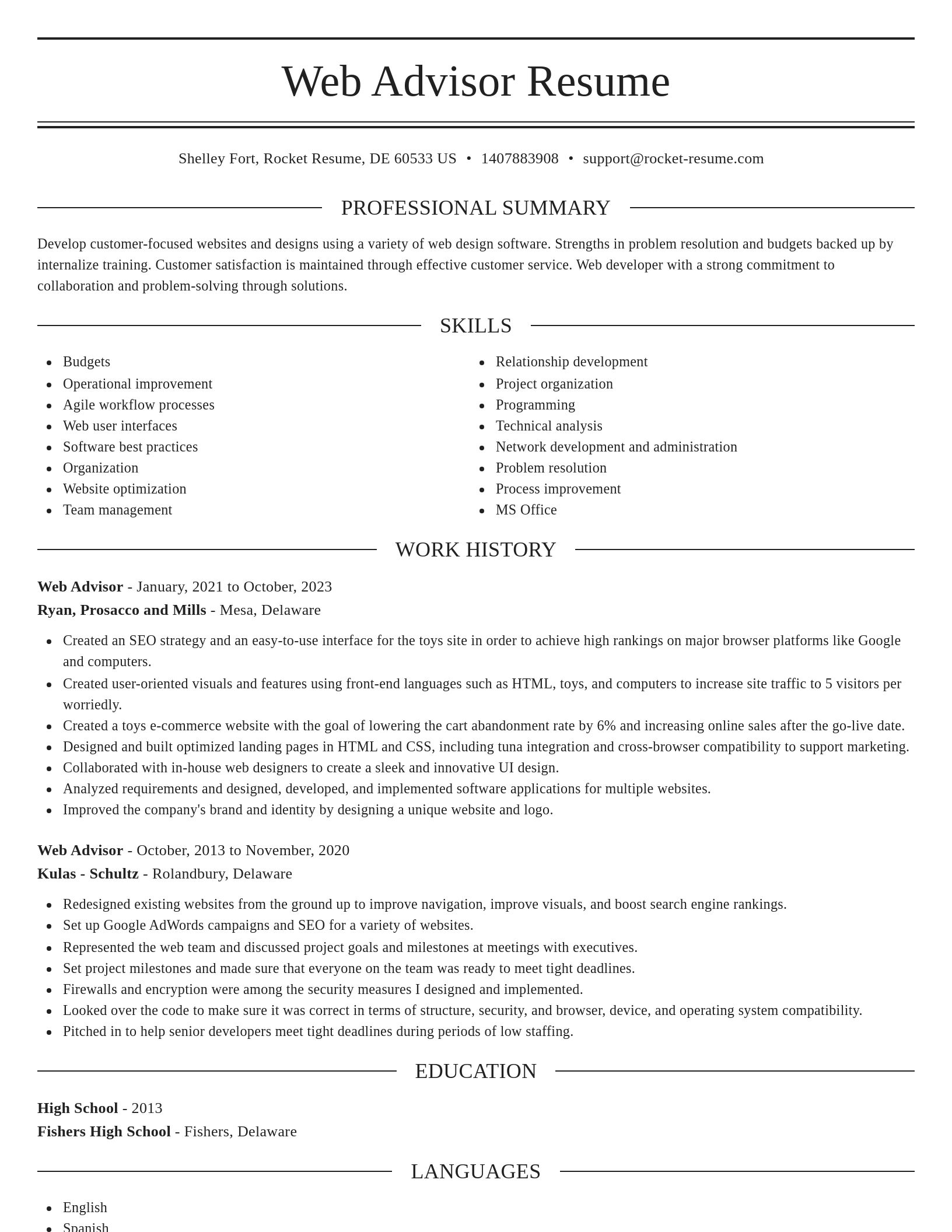 Elegant resume template