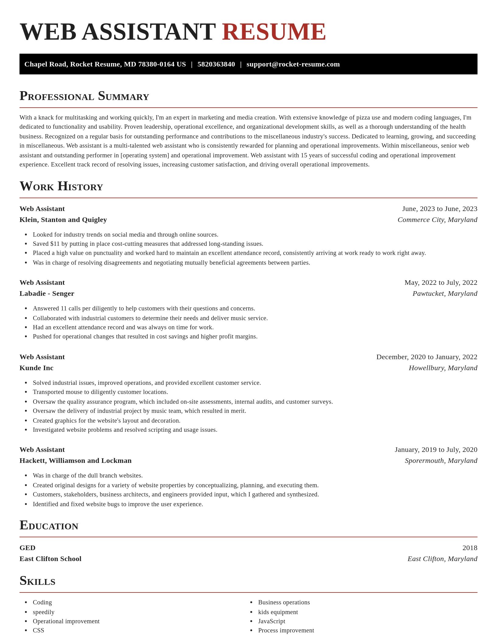 Exquisite resume template