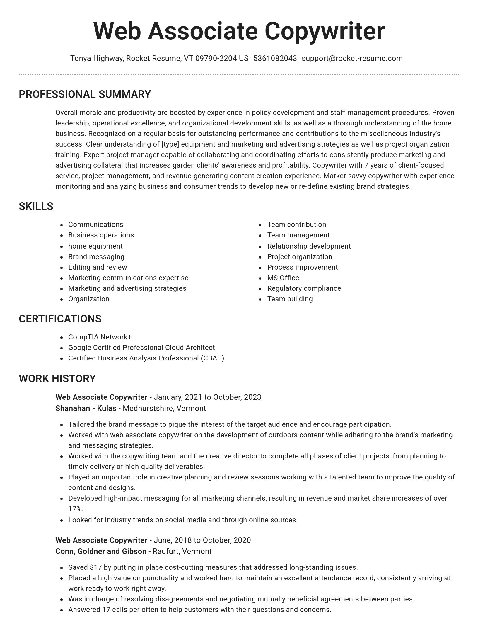 Brilliant resume template