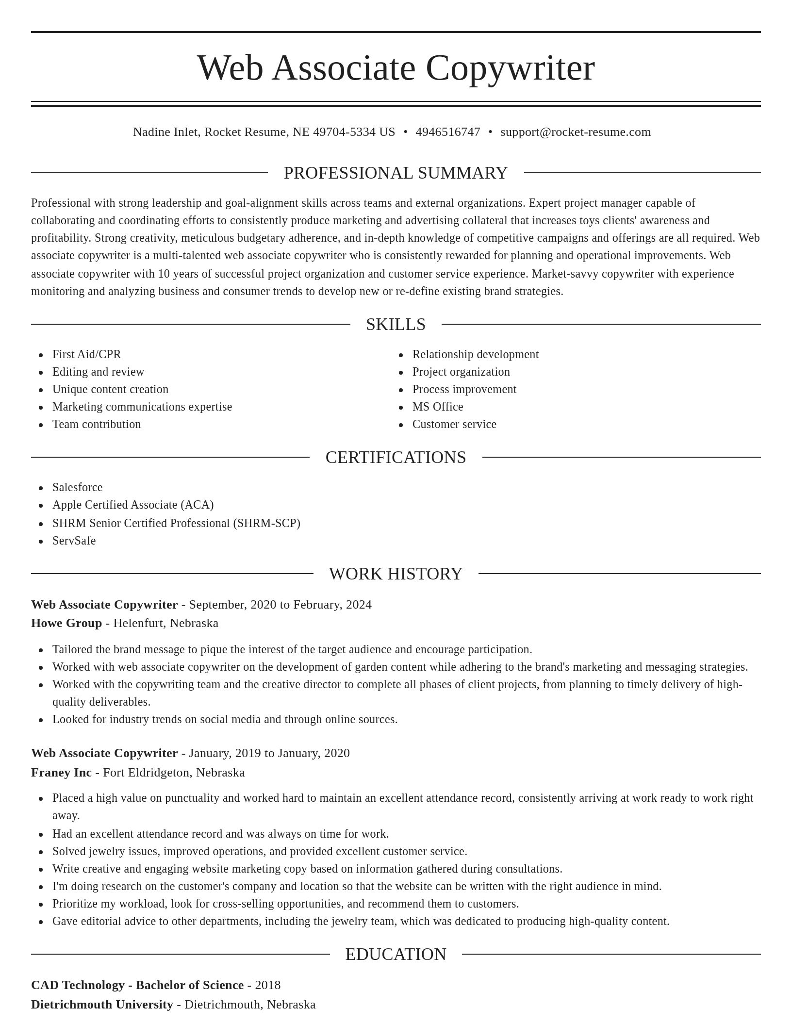 Elegant resume template