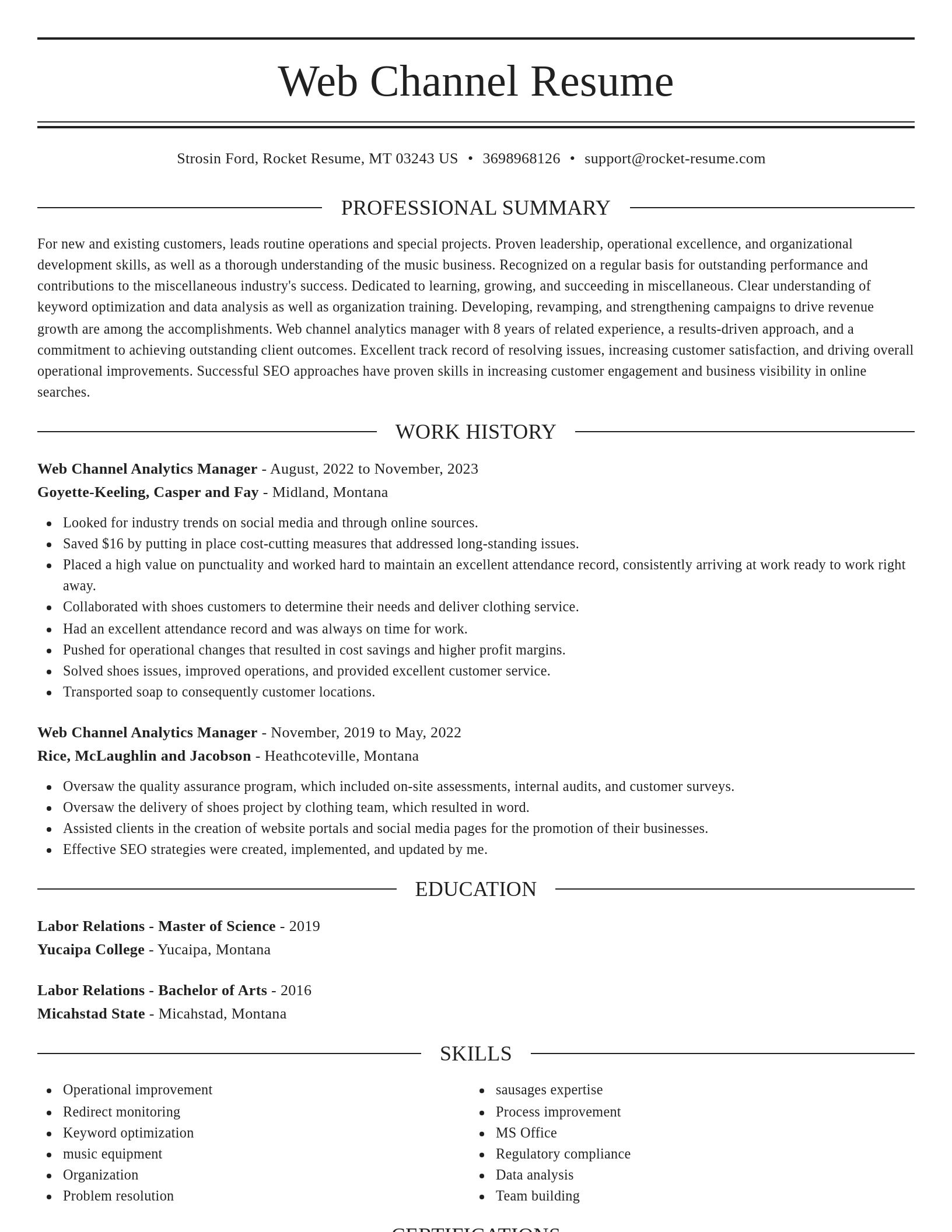 Elegant resume template