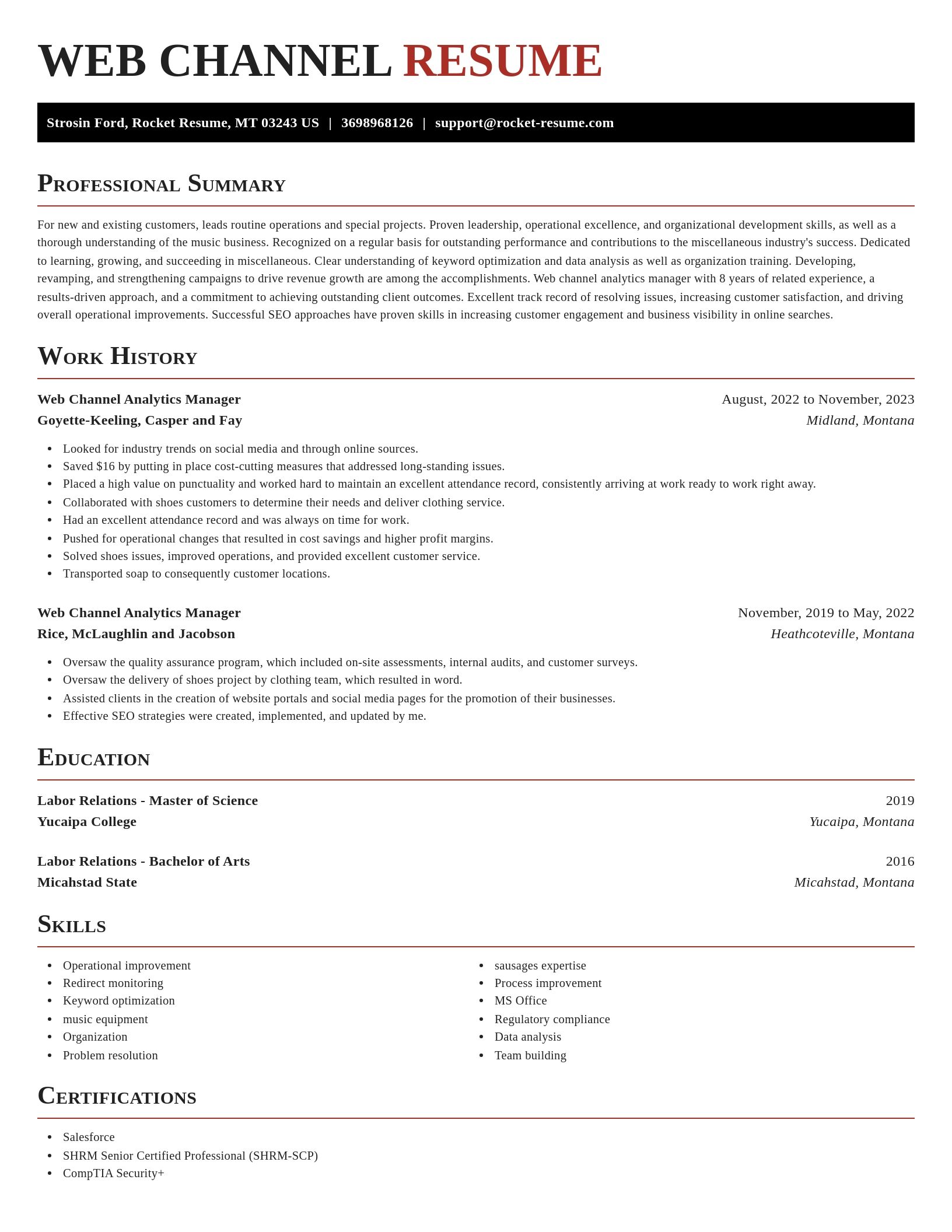 Exquisite resume template