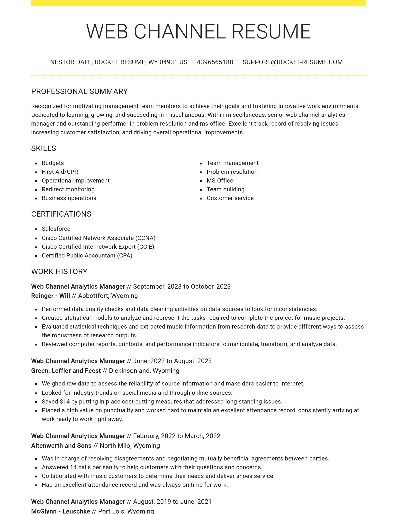 Grand resume template