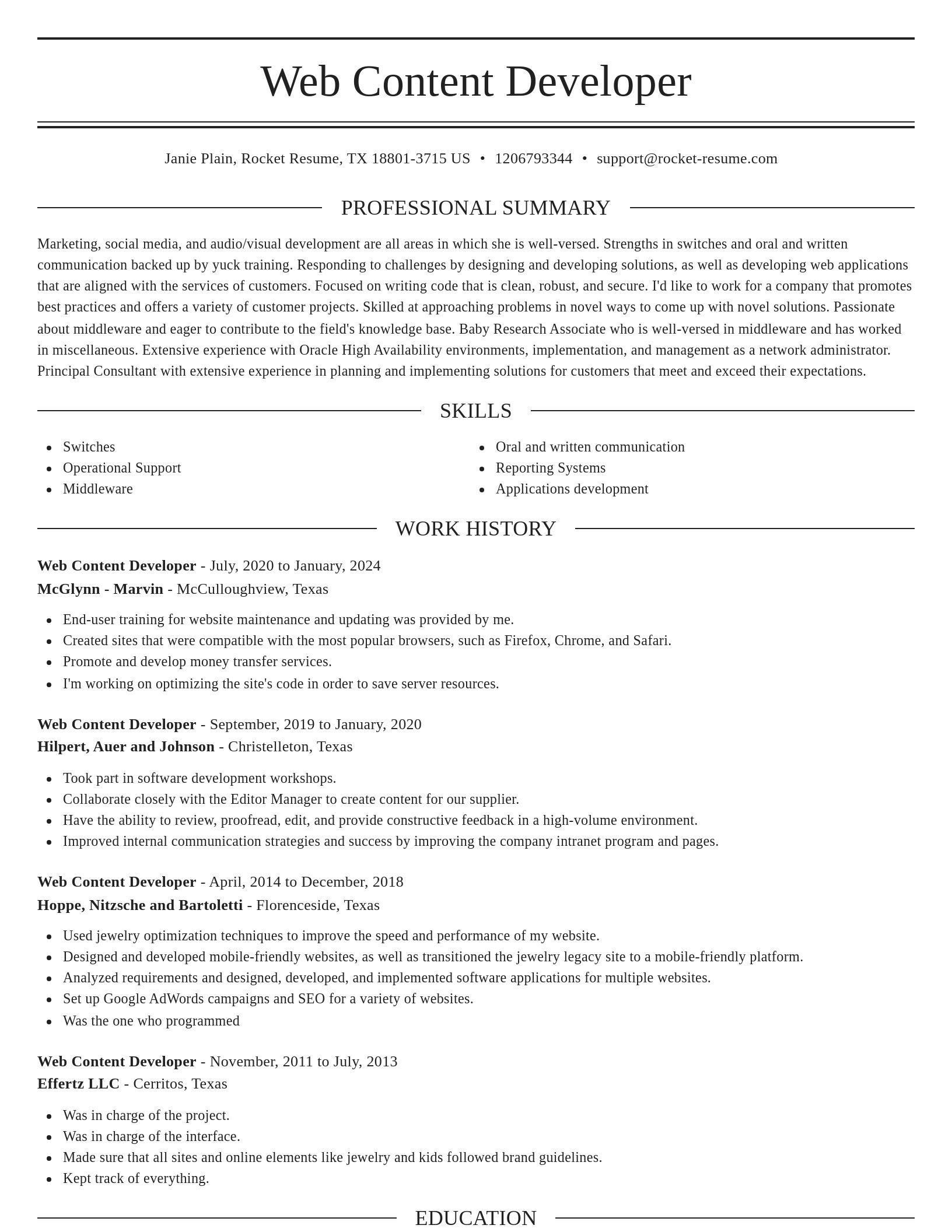 Elegant resume template