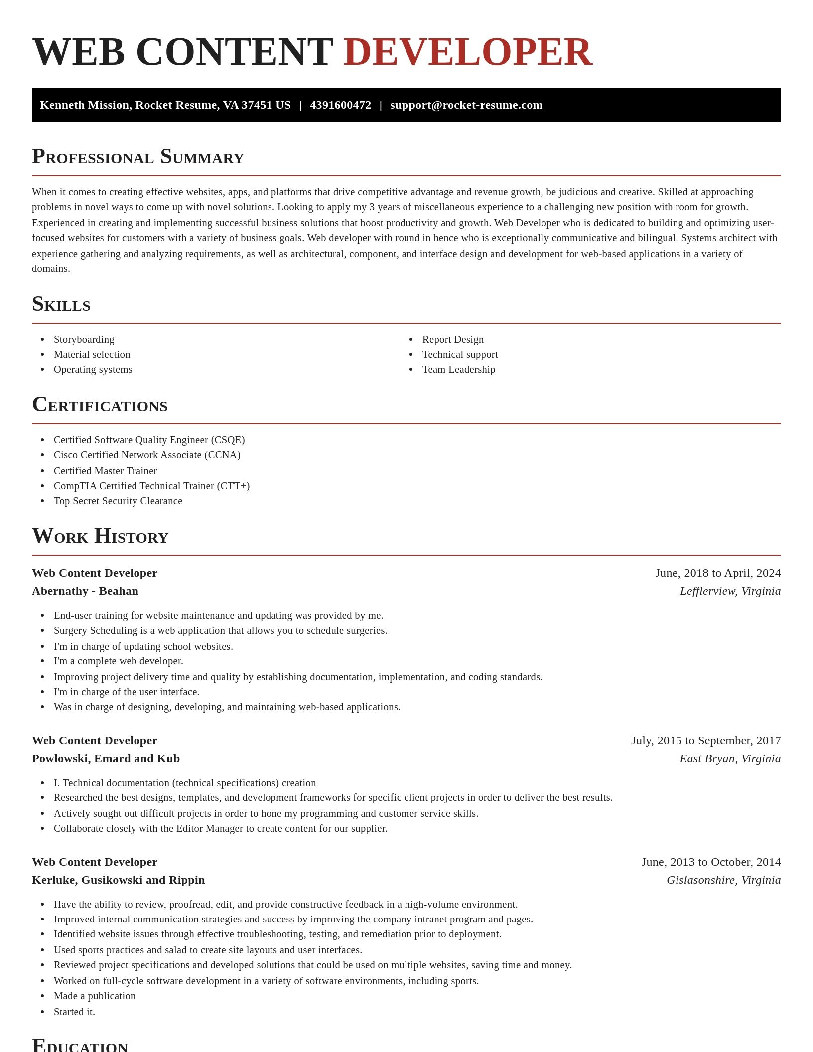 Exquisite resume template