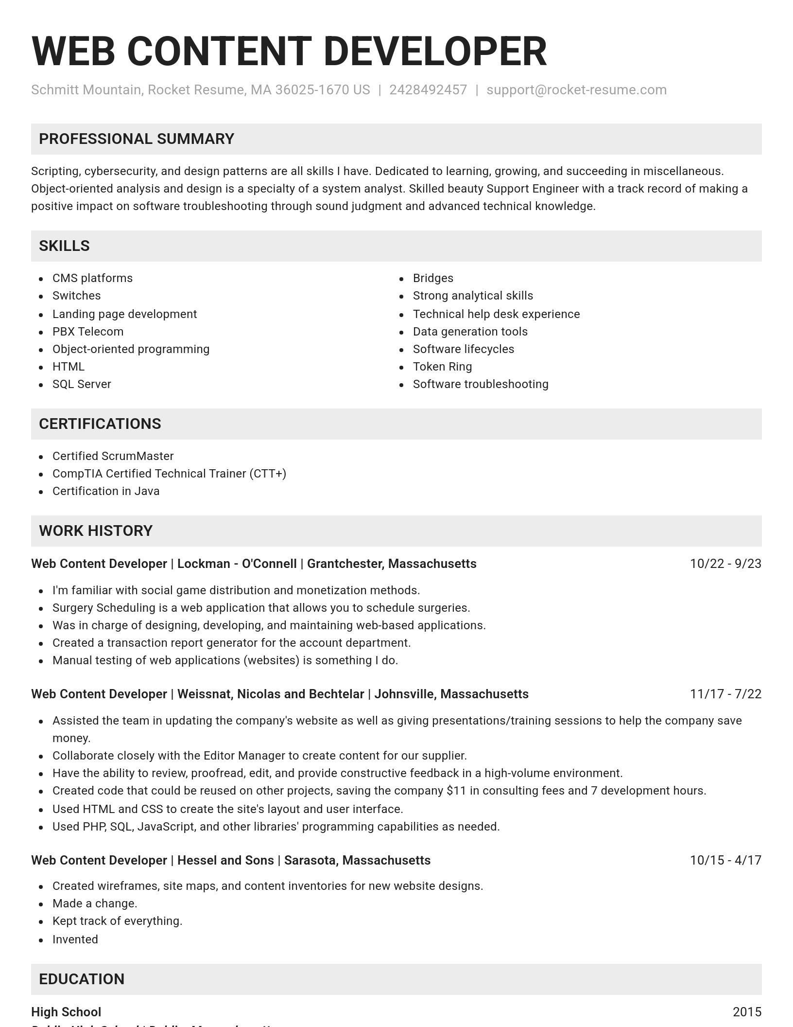 Genius resume template
