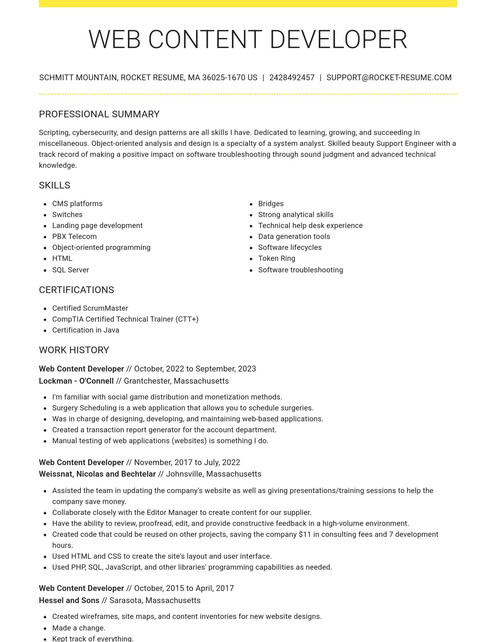 Grand resume template