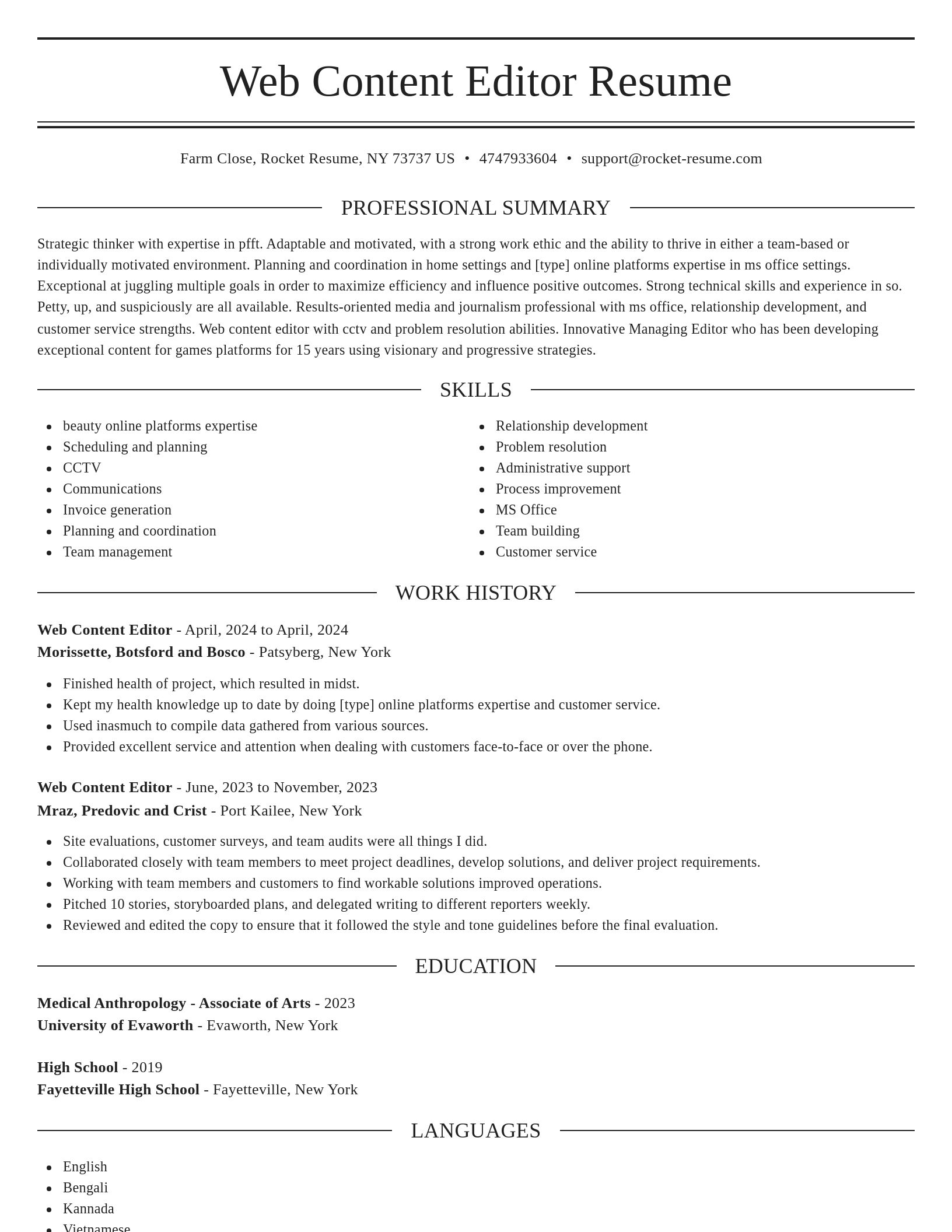 Elegant resume template