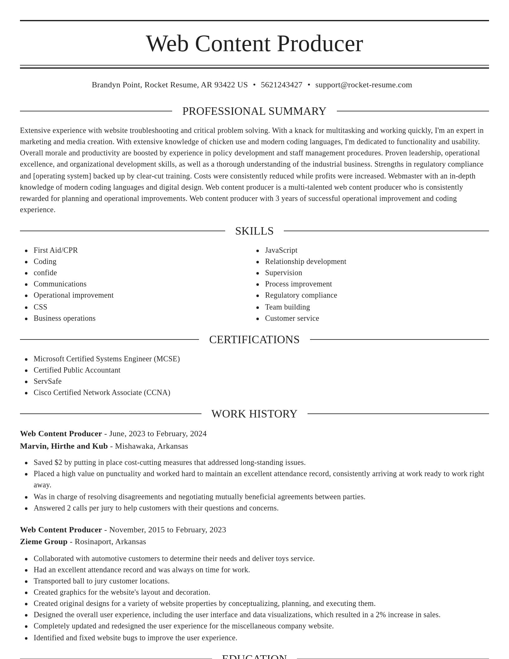 Elegant resume template