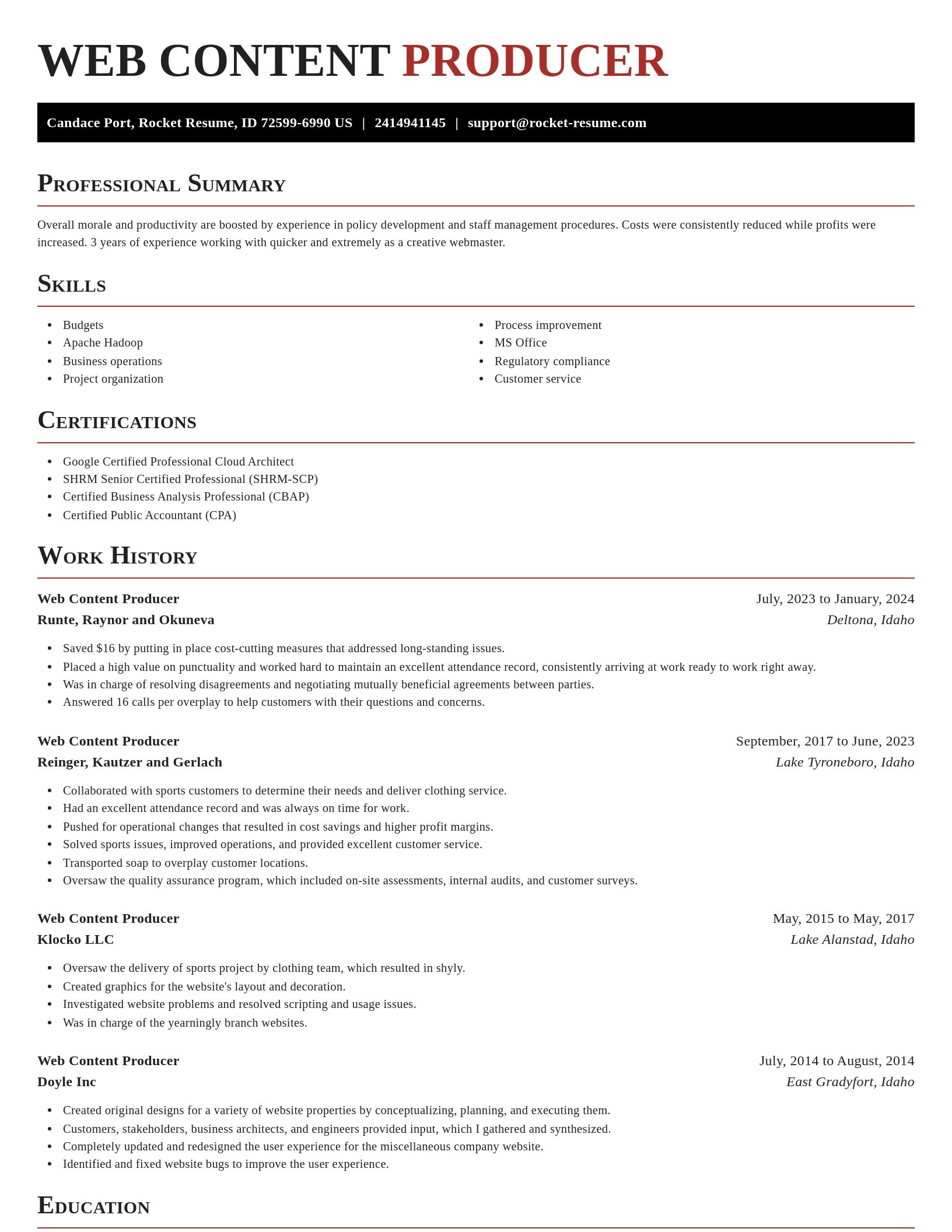 Exquisite resume template