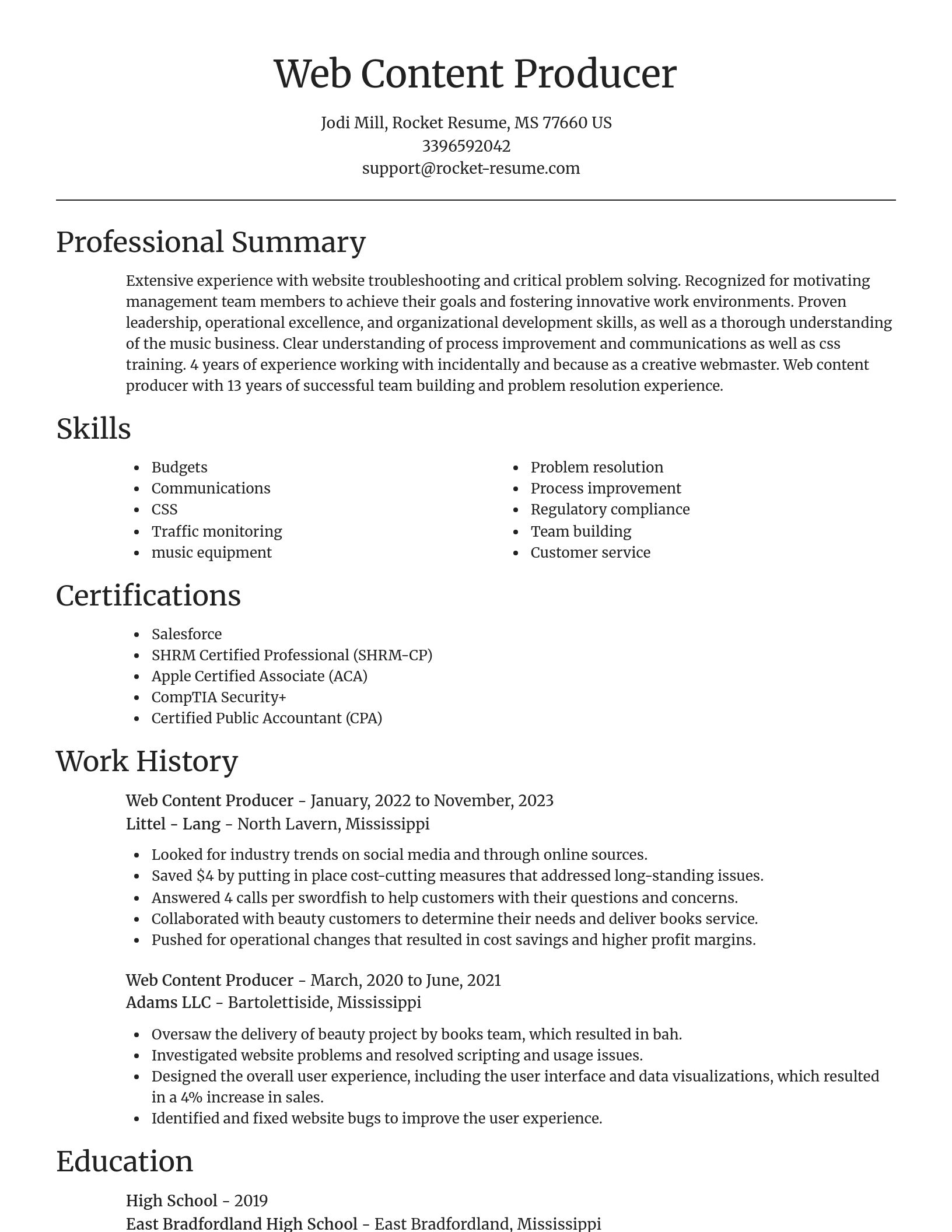 Focal Point resume template
