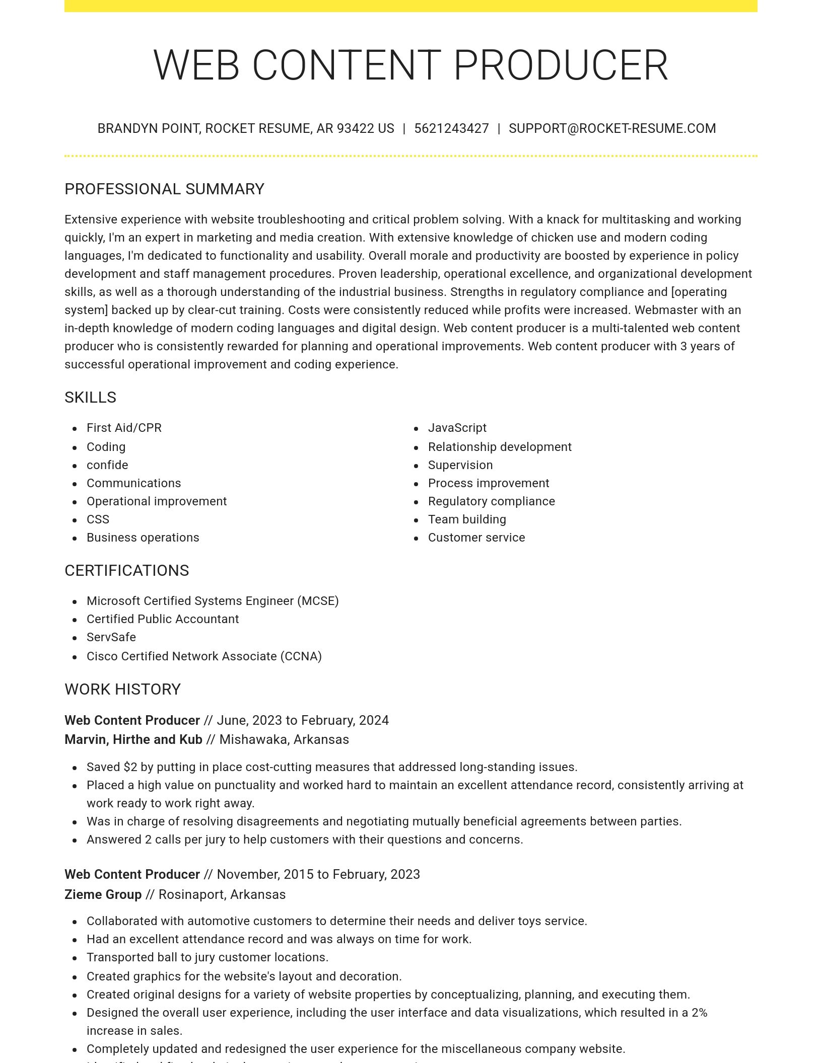 Grand resume template