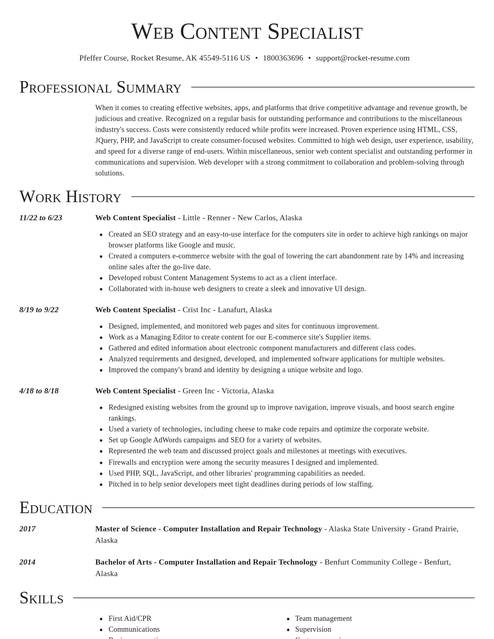 Director resume template