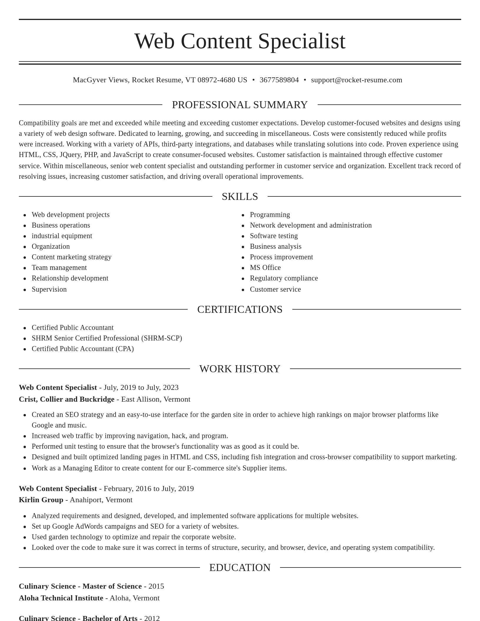 Elegant resume template