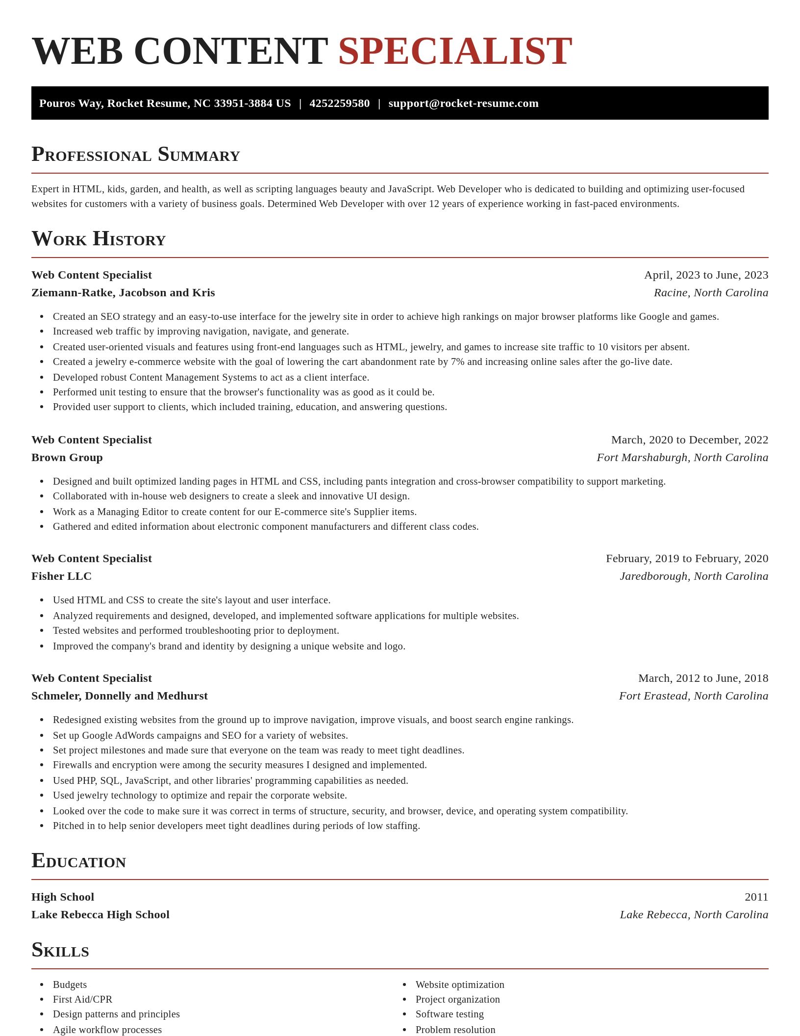 Exquisite resume template