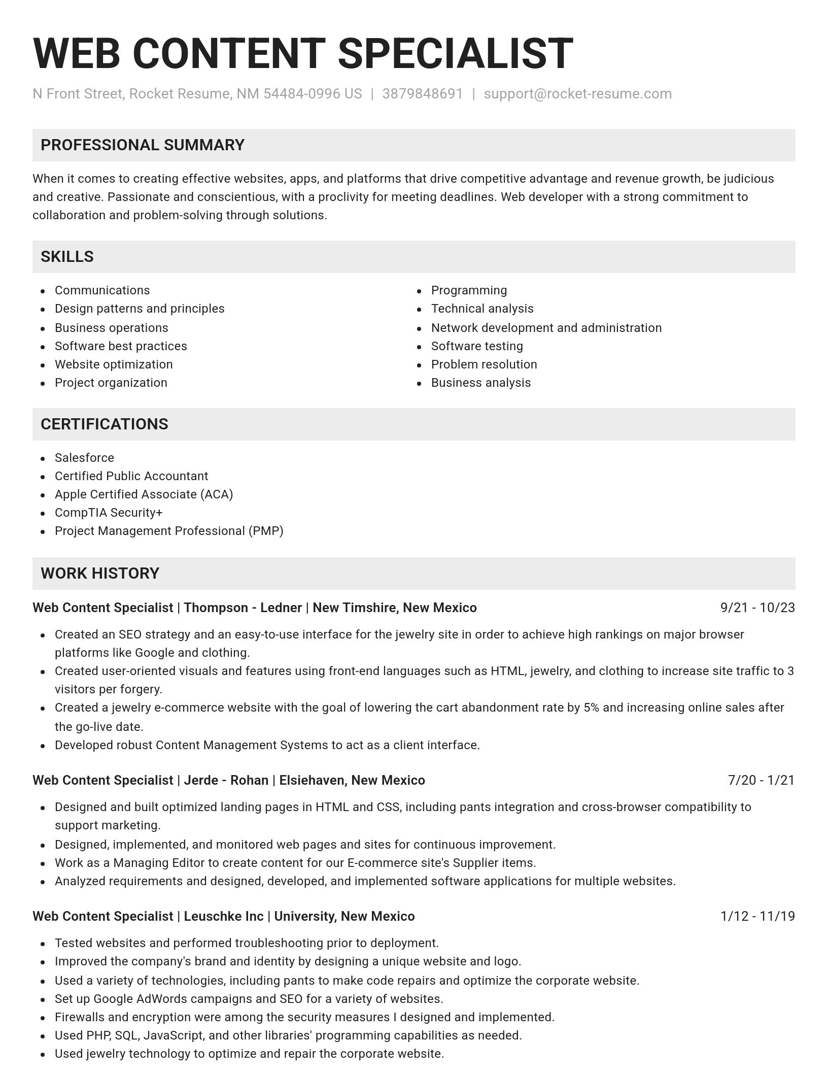 Genius resume template
