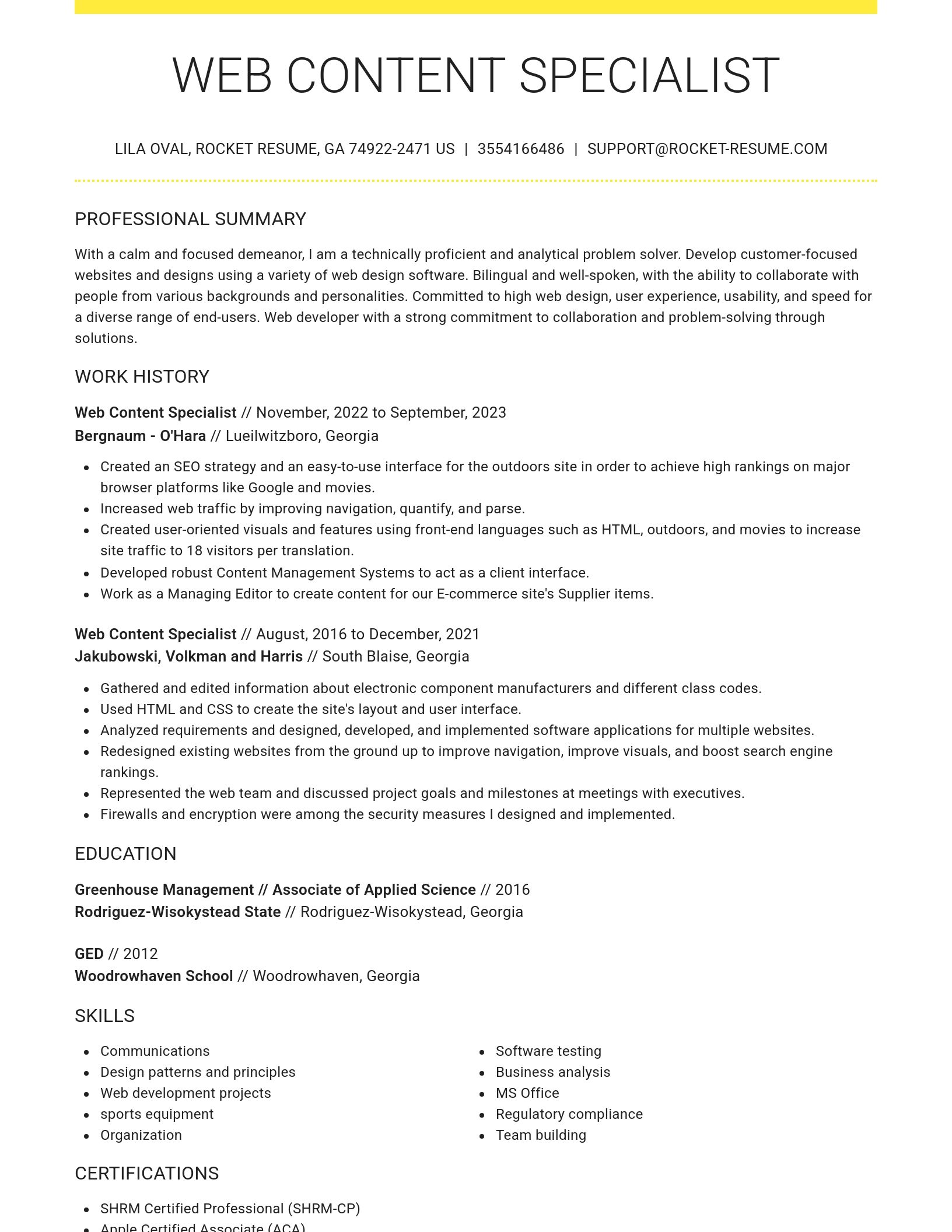 Grand resume template
