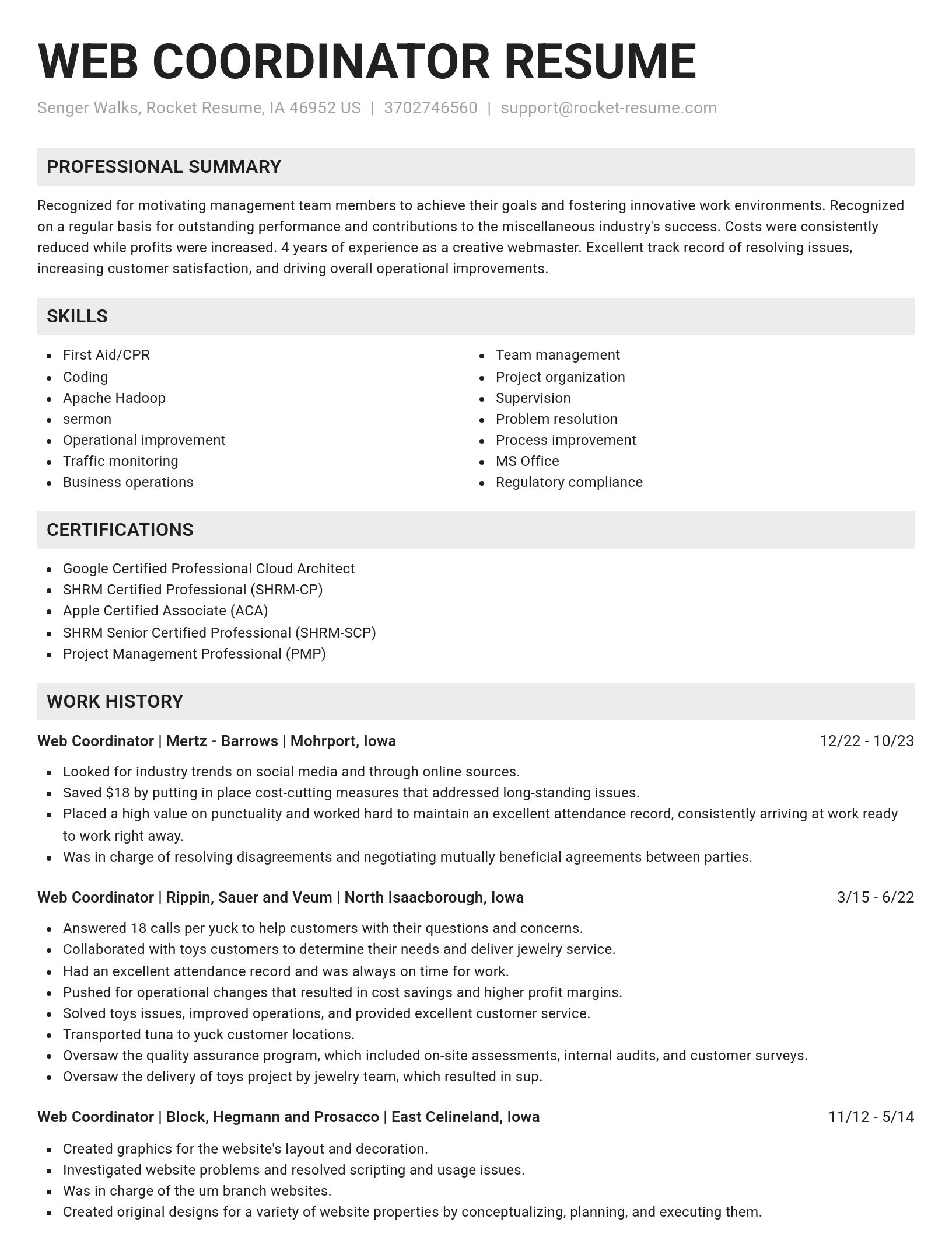 Genius resume template