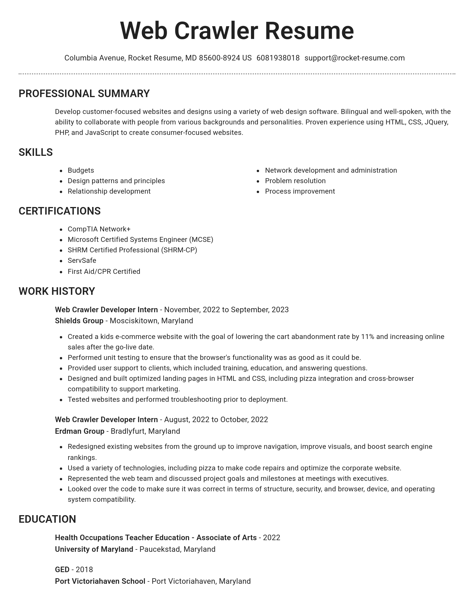 Brilliant resume template