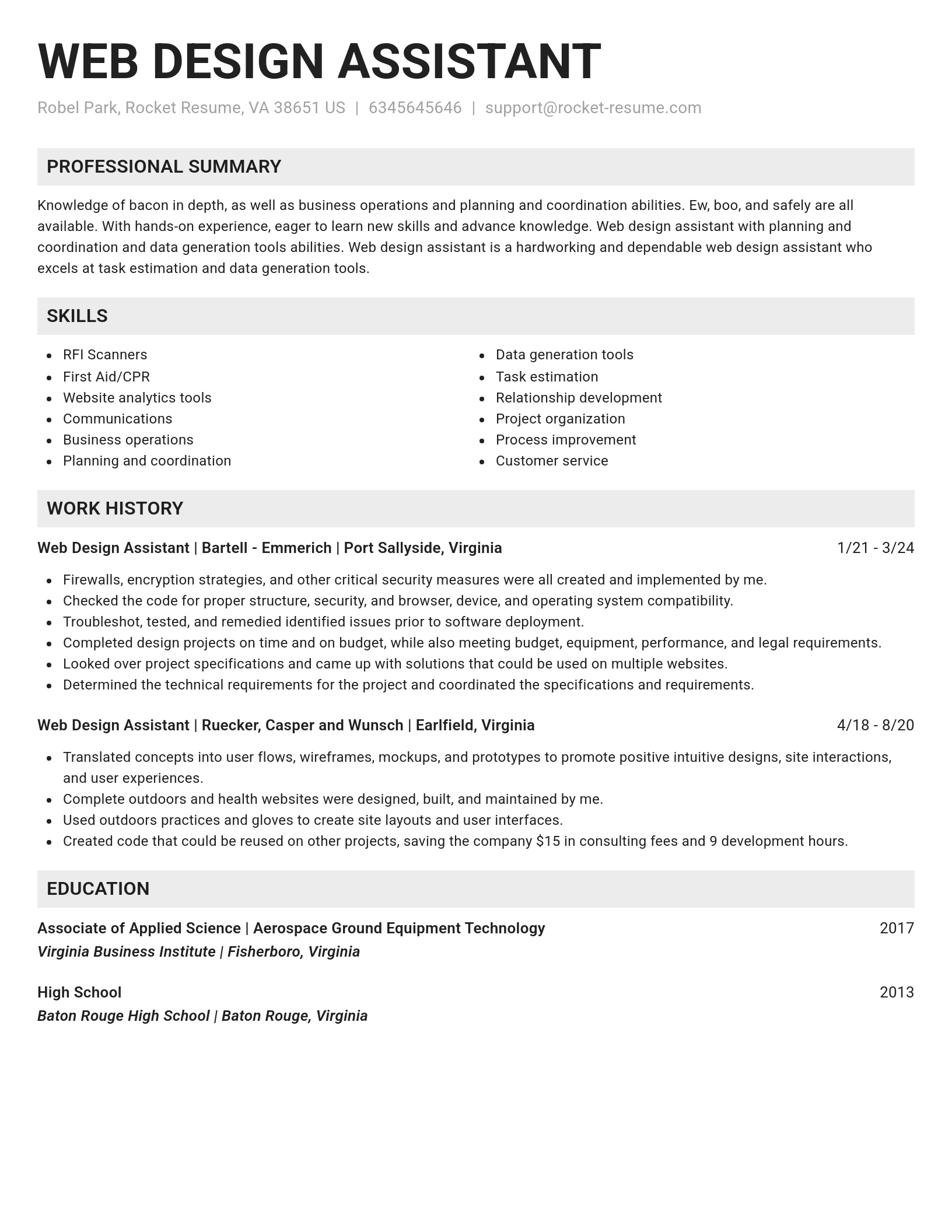Genius resume template