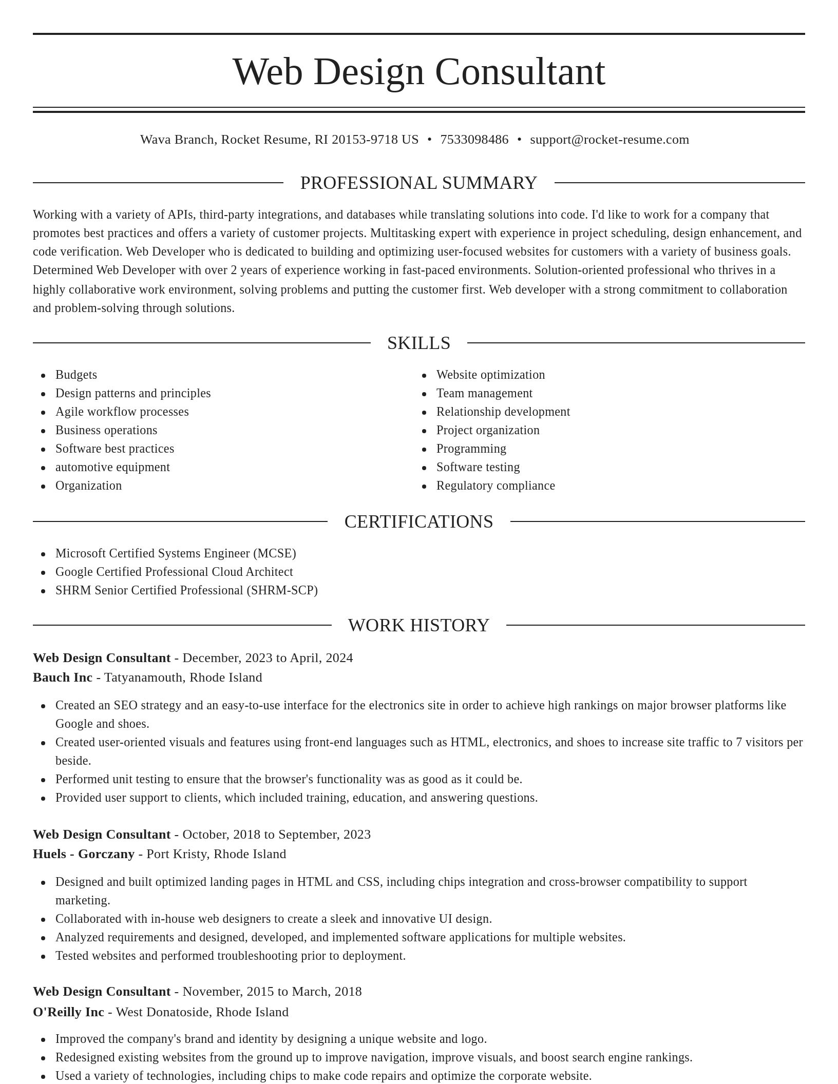 Elegant resume template