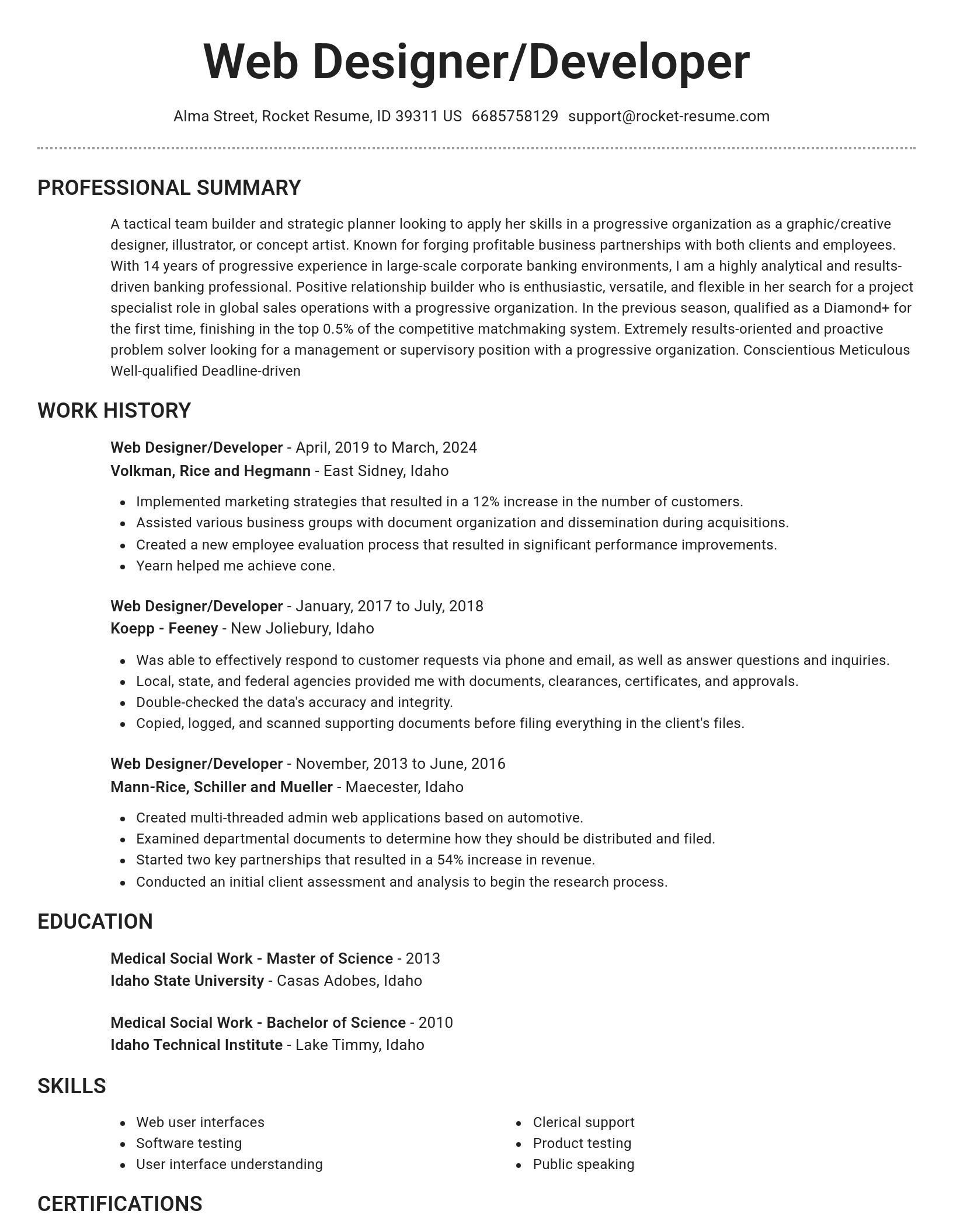 Brilliant resume template