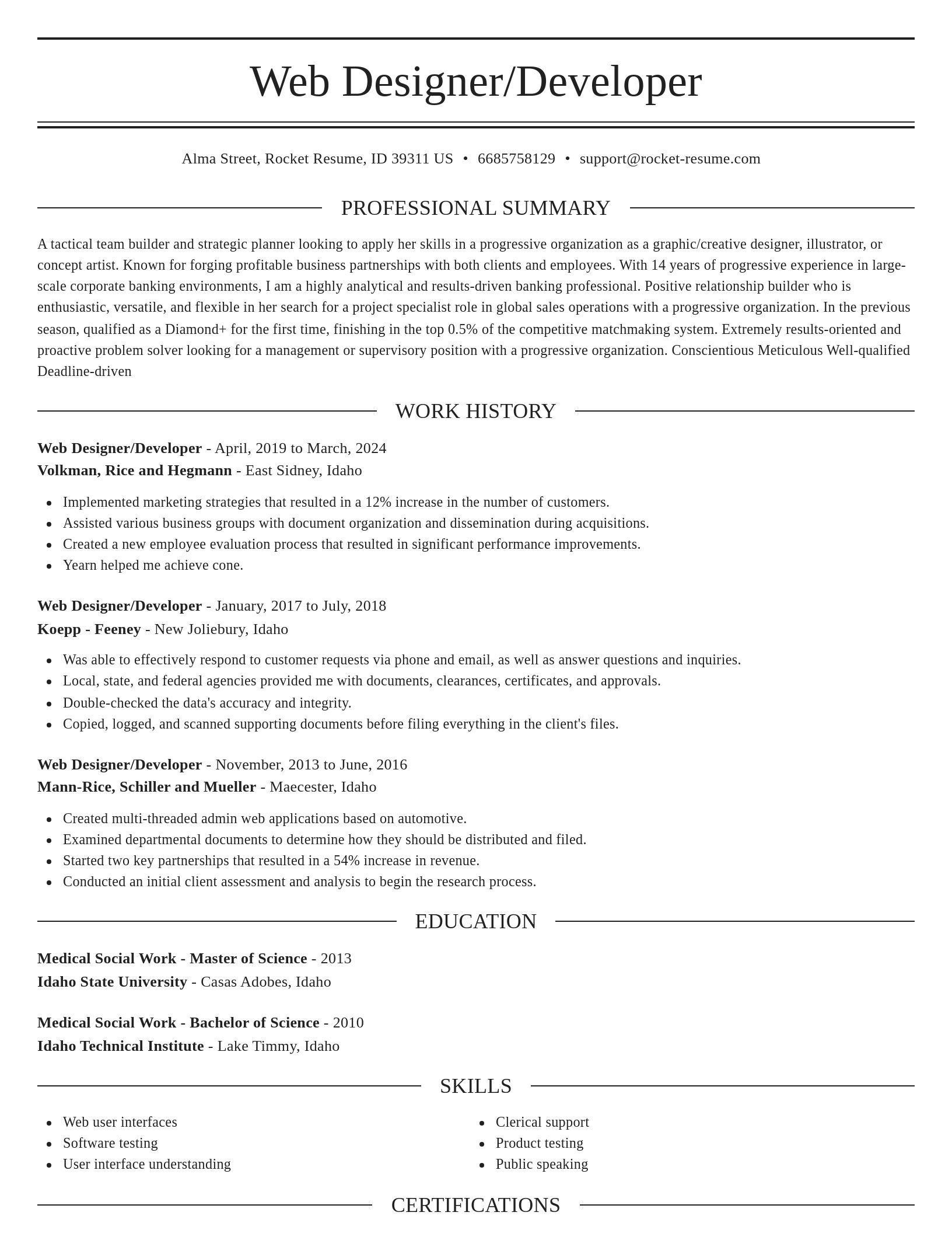 Elegant resume template