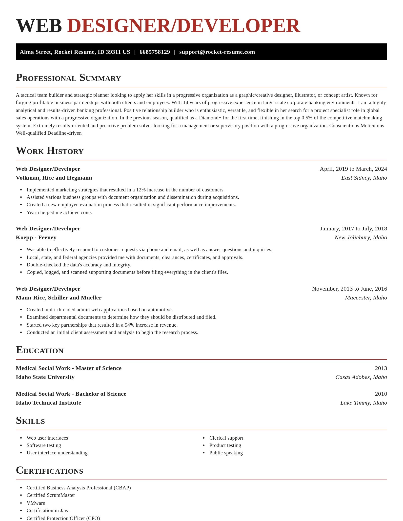 Exquisite resume template