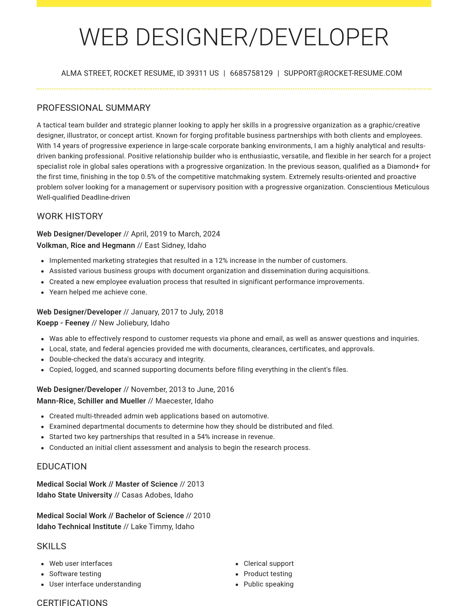 Grand resume template