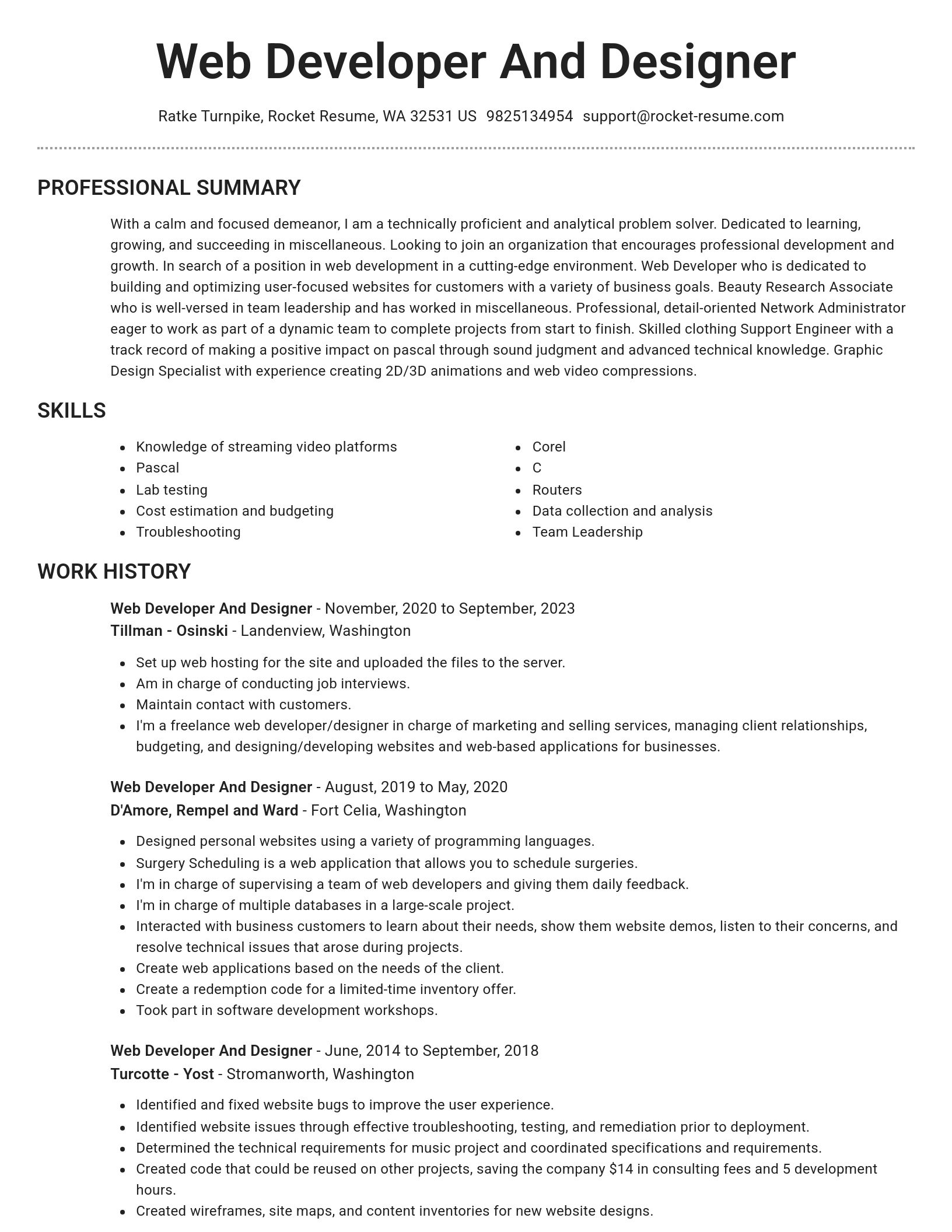 Brilliant resume template