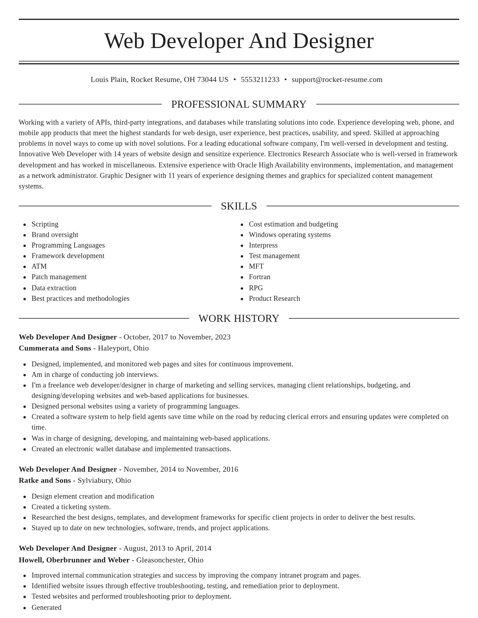 Elegant resume template