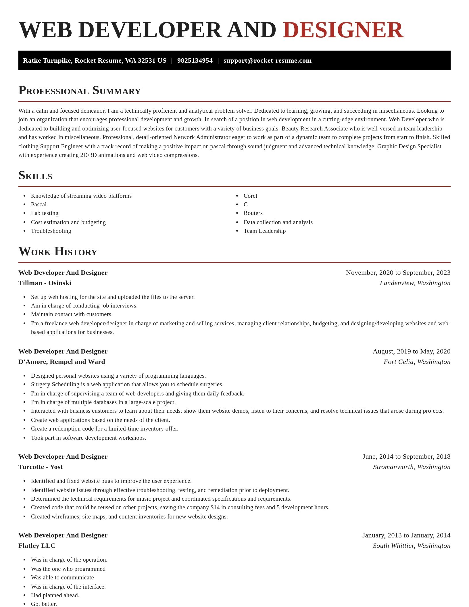 Exquisite resume template