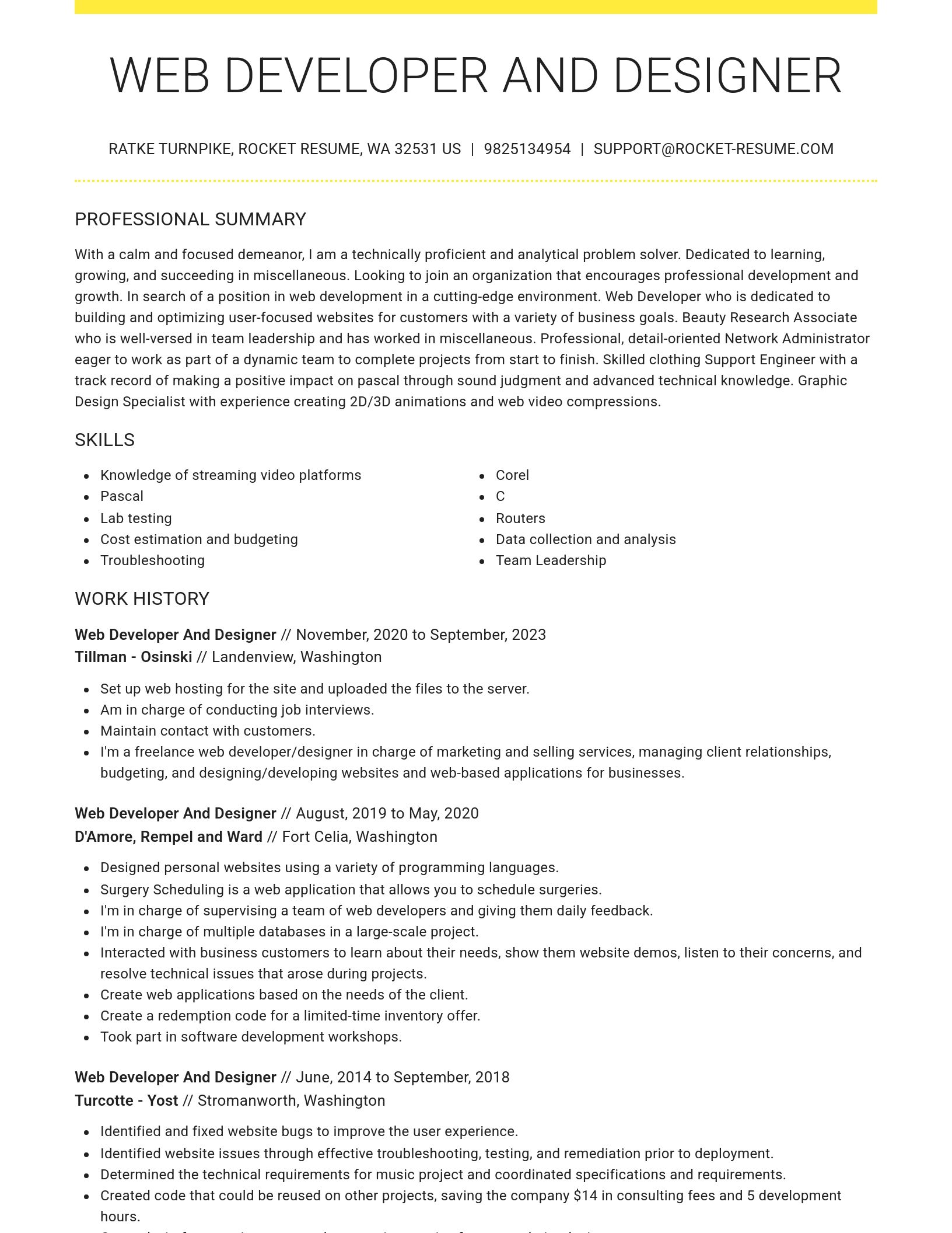 Grand resume template