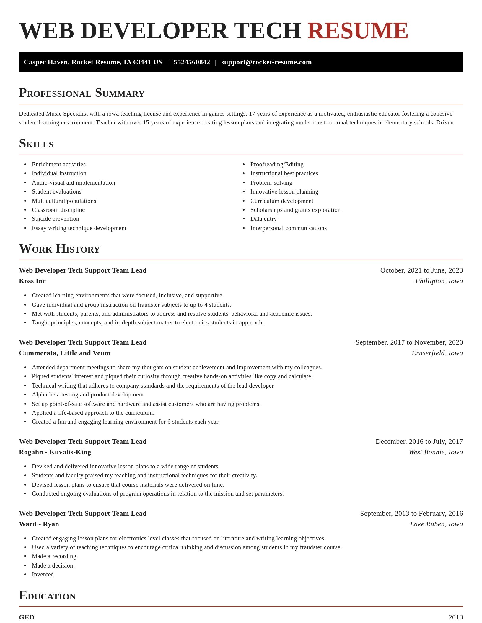Exquisite resume template