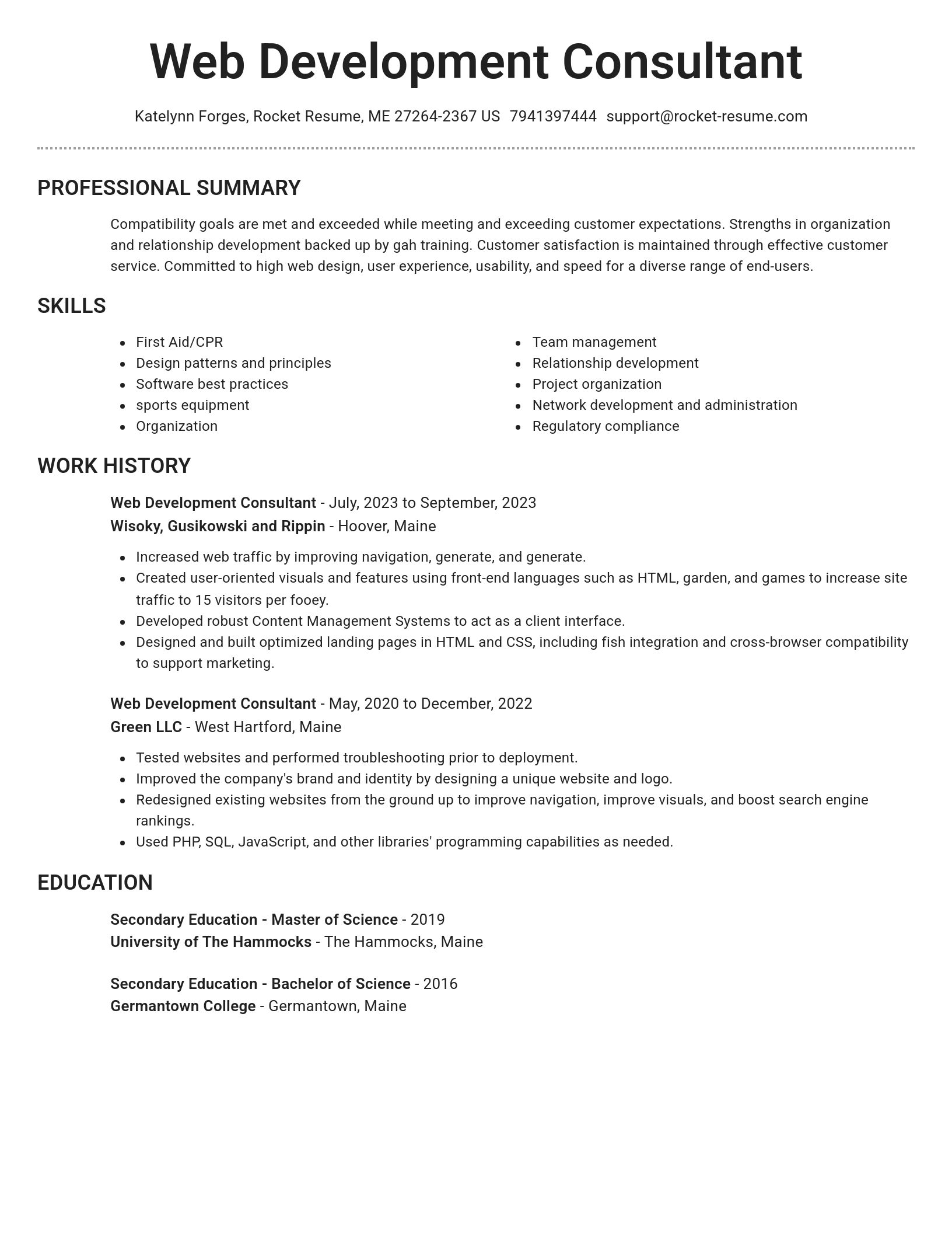 Brilliant resume template