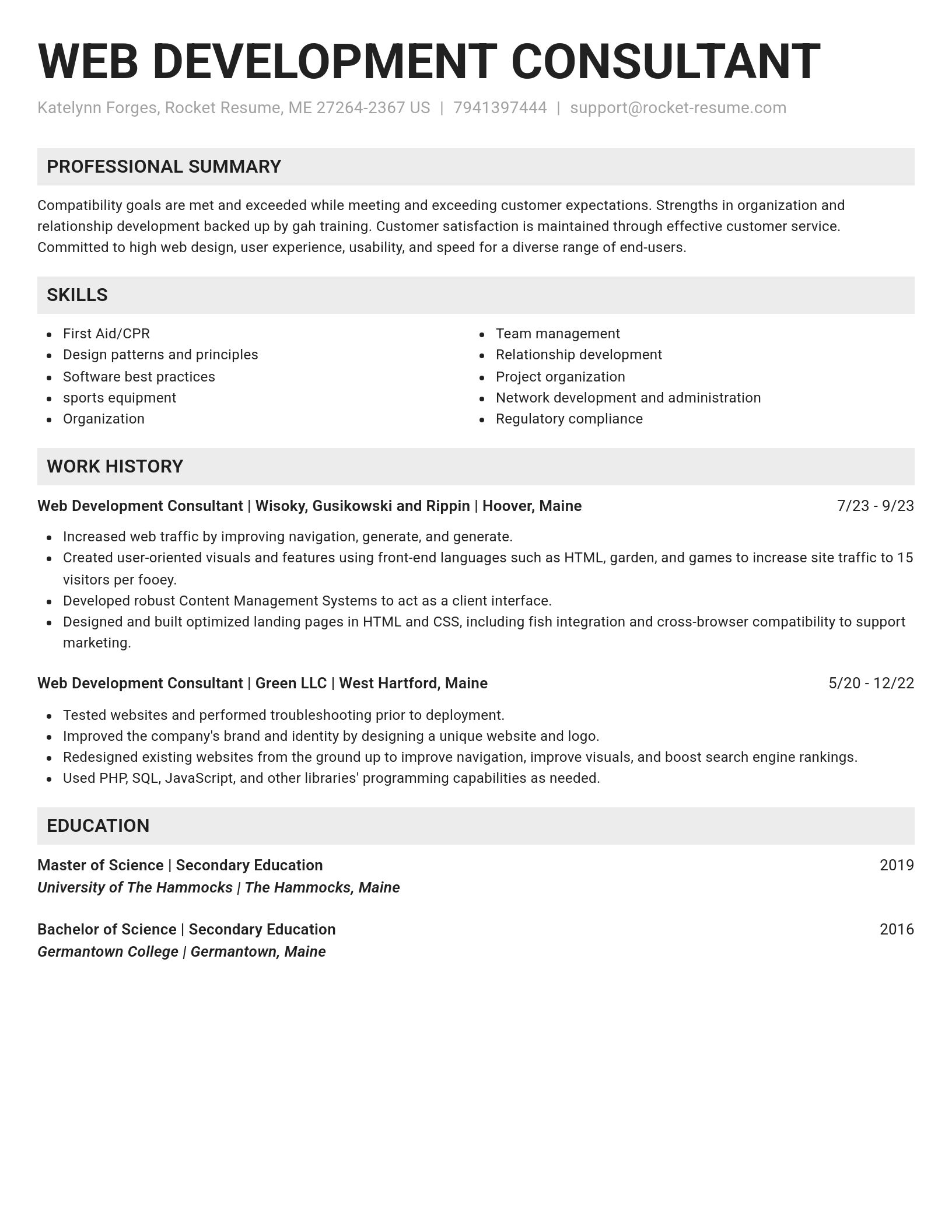 Genius resume template